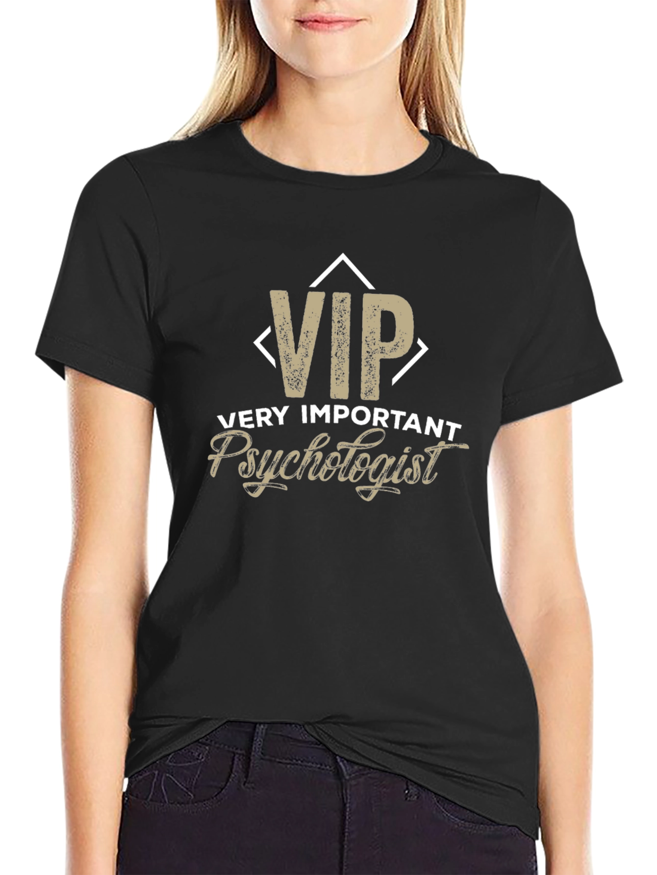 VIP Very Important Psychologist Black T-Shirt