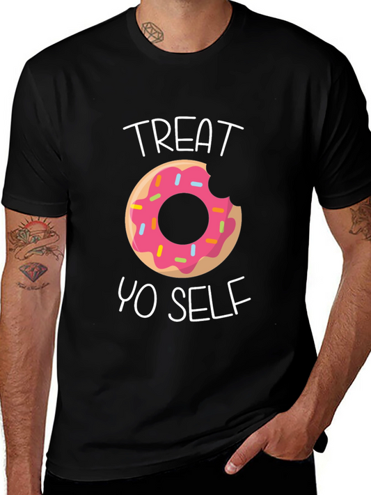 Treat Yo Self Donut T-Shirt - Funny Graphic Tee