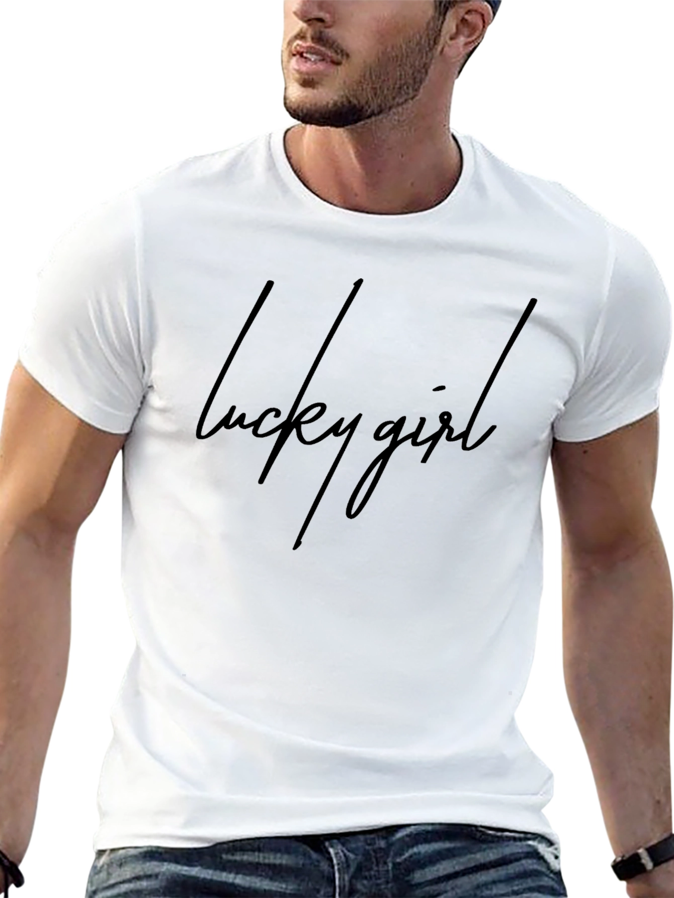 Lucky Girl Black T-Shirt