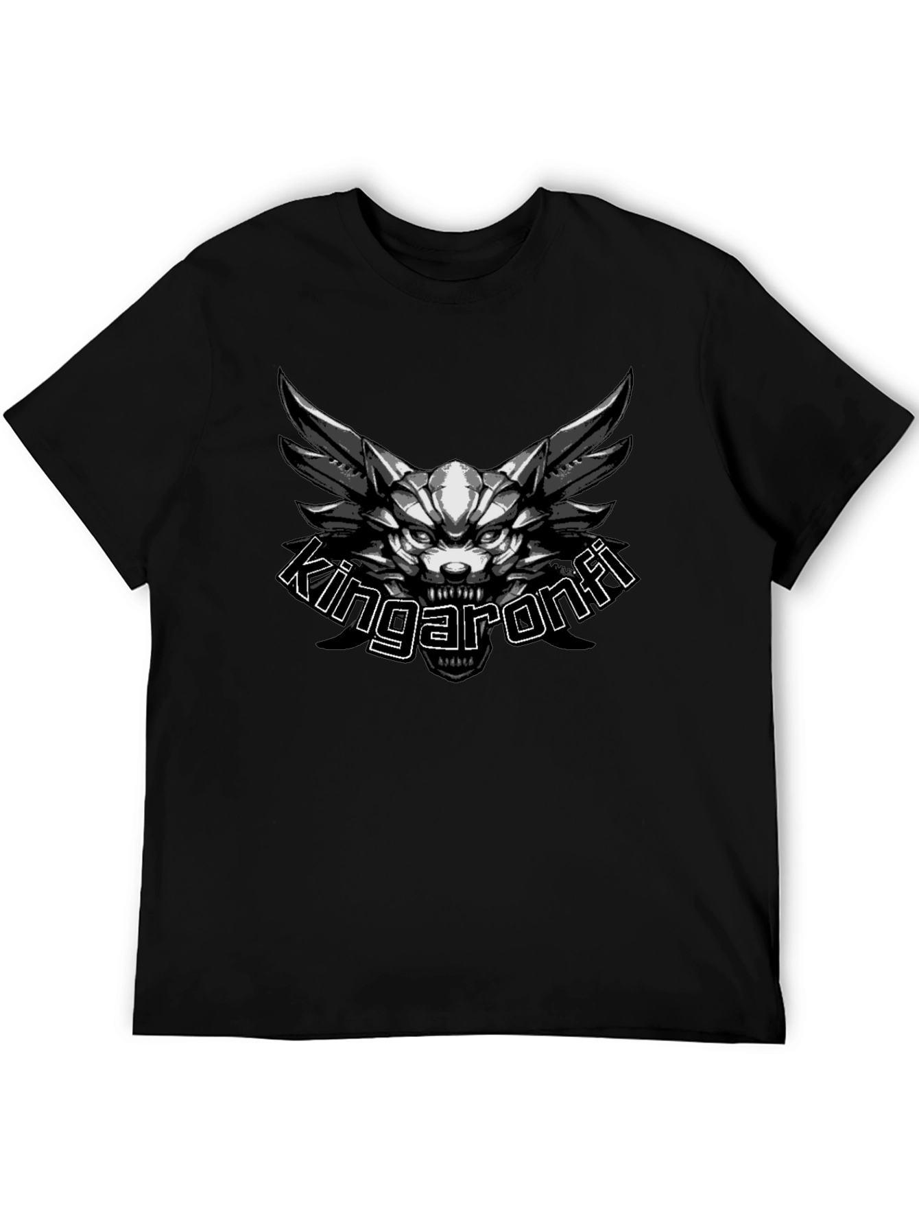 Kingaronfi Graphic Print Black T-Shirt