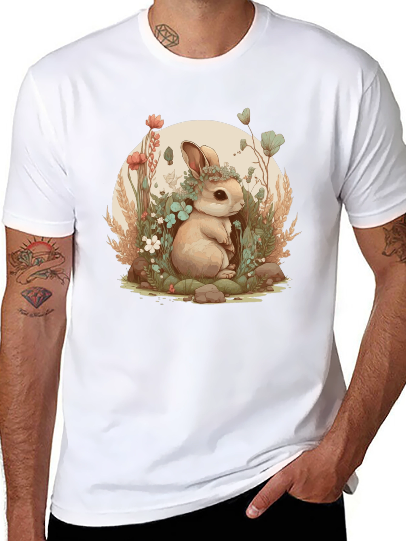 Floral Bunny Graphic Tee