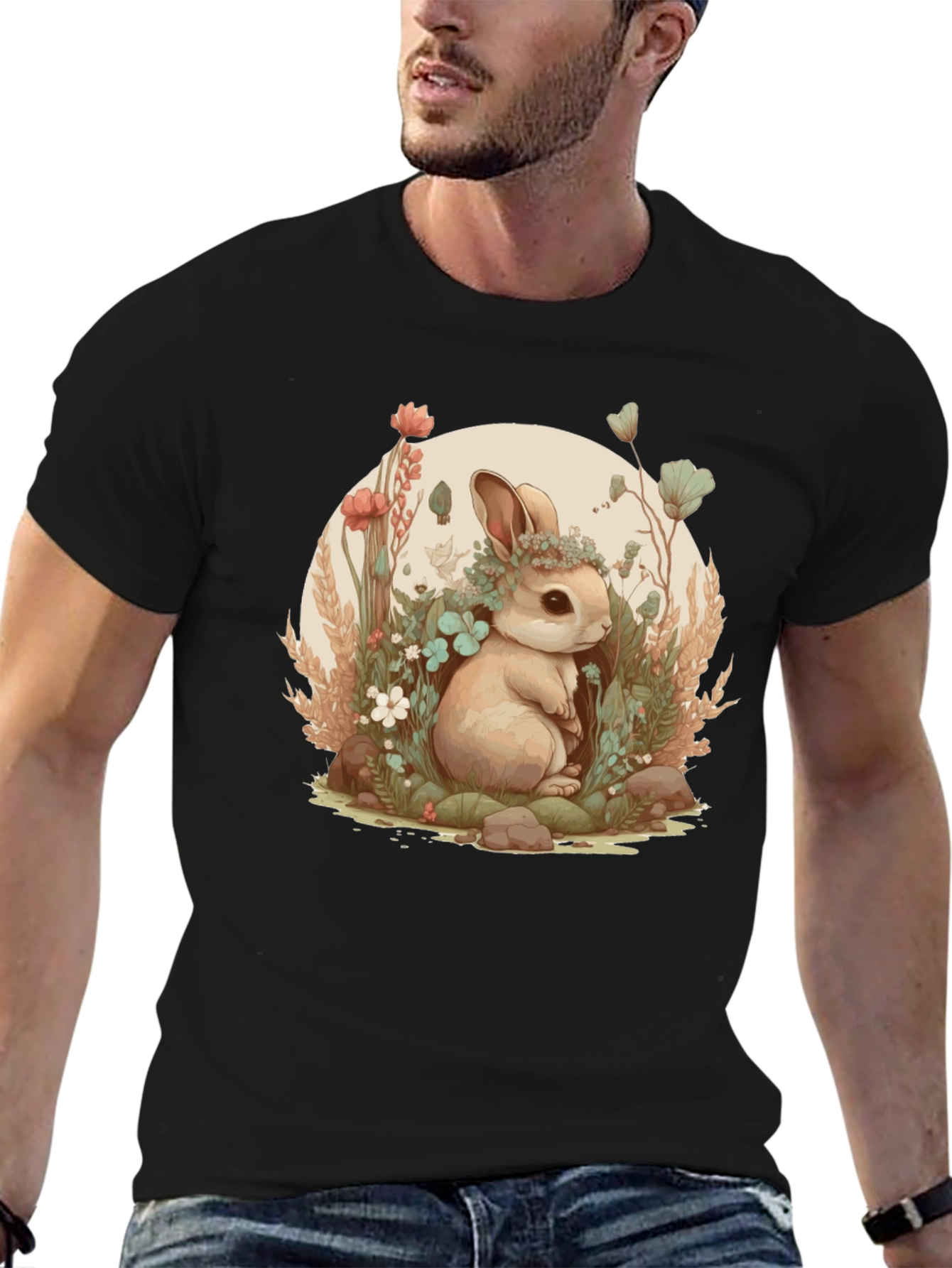 Floral Bunny Graphic Tee