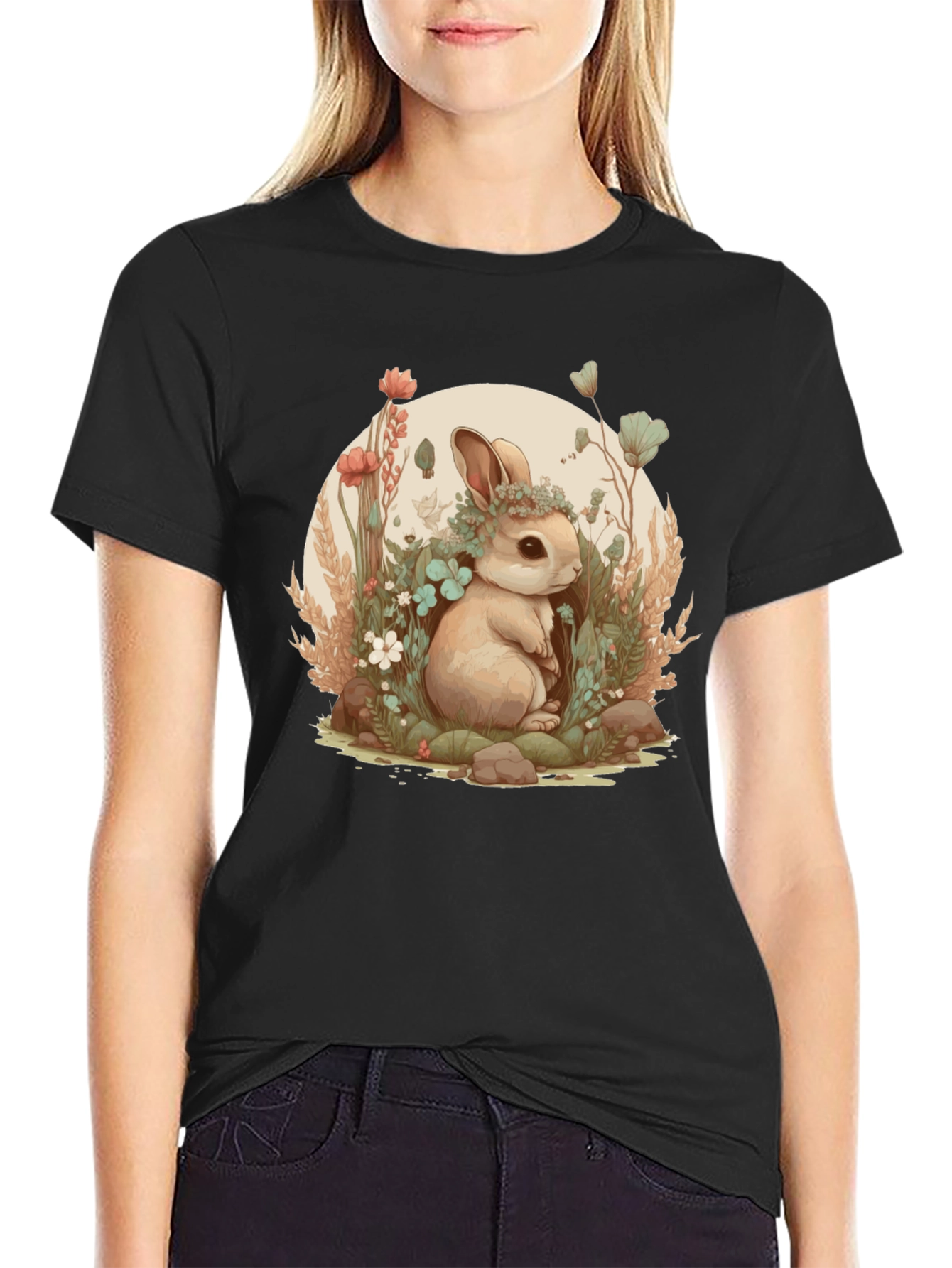 Floral Bunny Graphic Tee