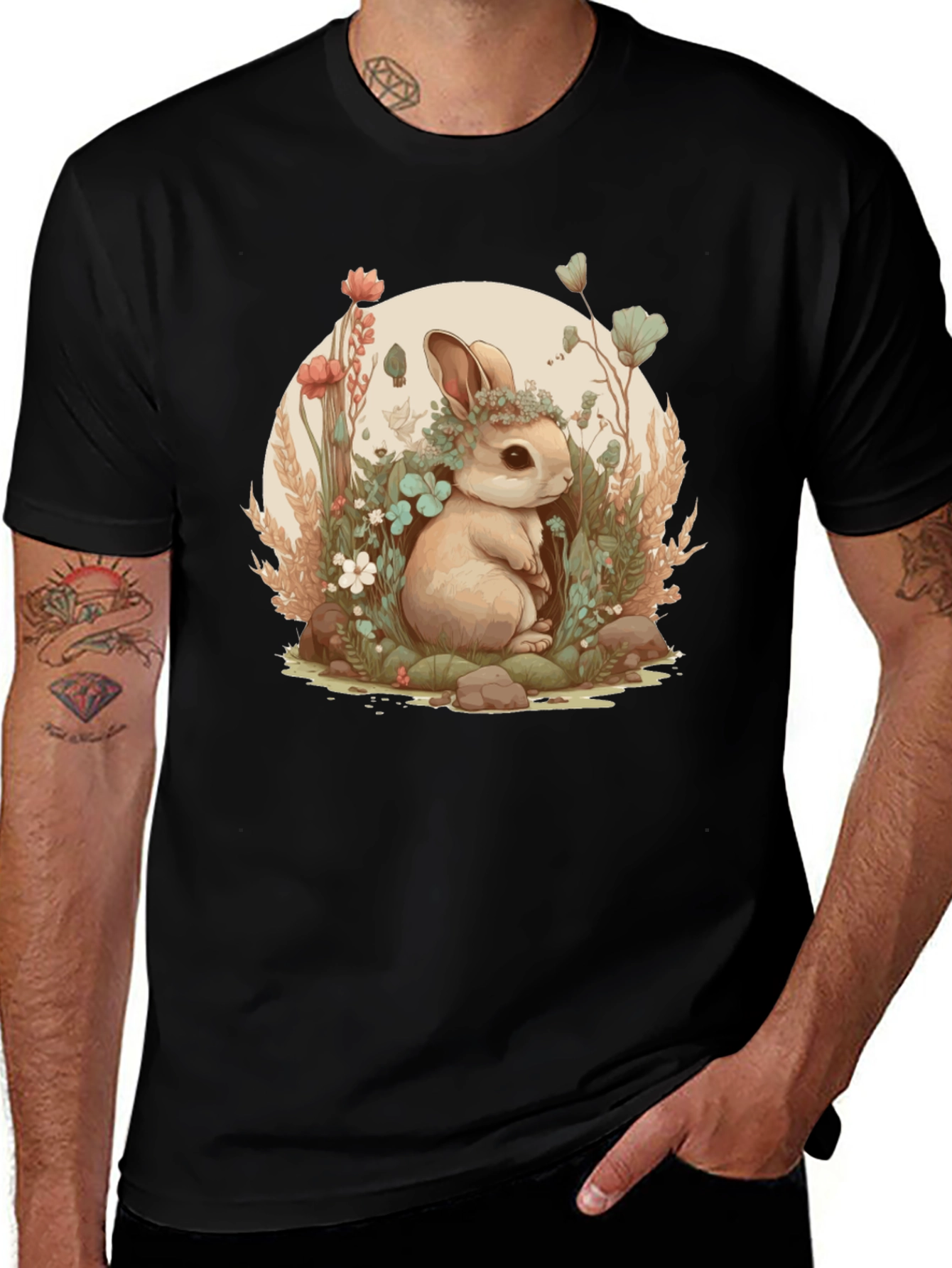 Floral Bunny Graphic Tee