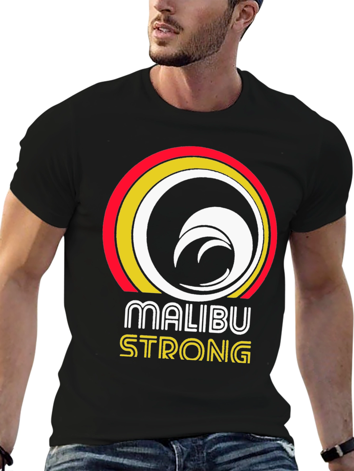 Malibu Strong Graphic Tee - Beach Vibe