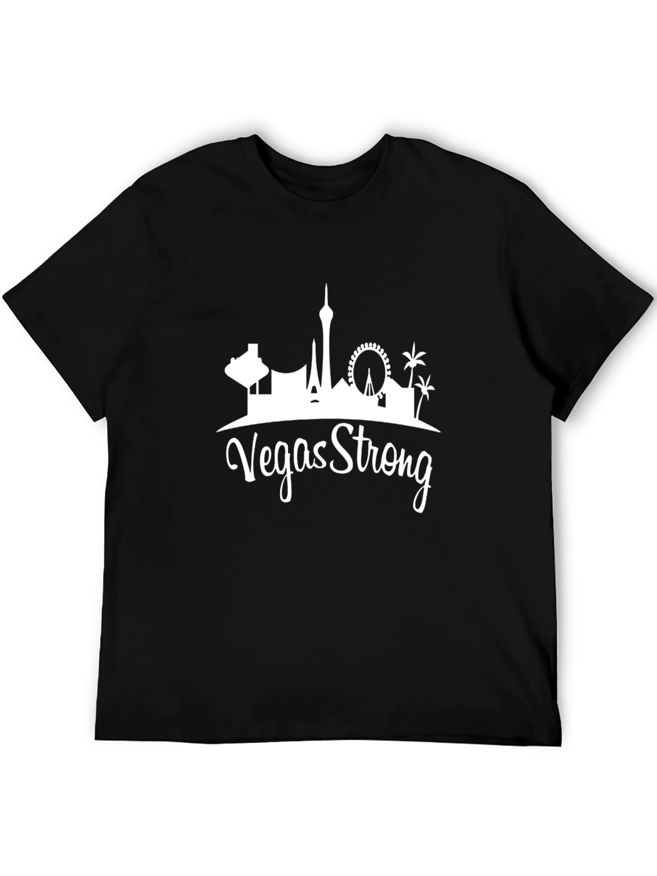 Vegas Strong Graphic Tee - Black Cotton T-Shirt