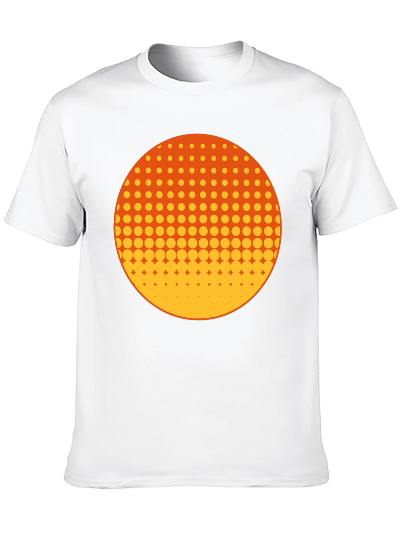 Retro Halftone Circle Graphic Tee - Black