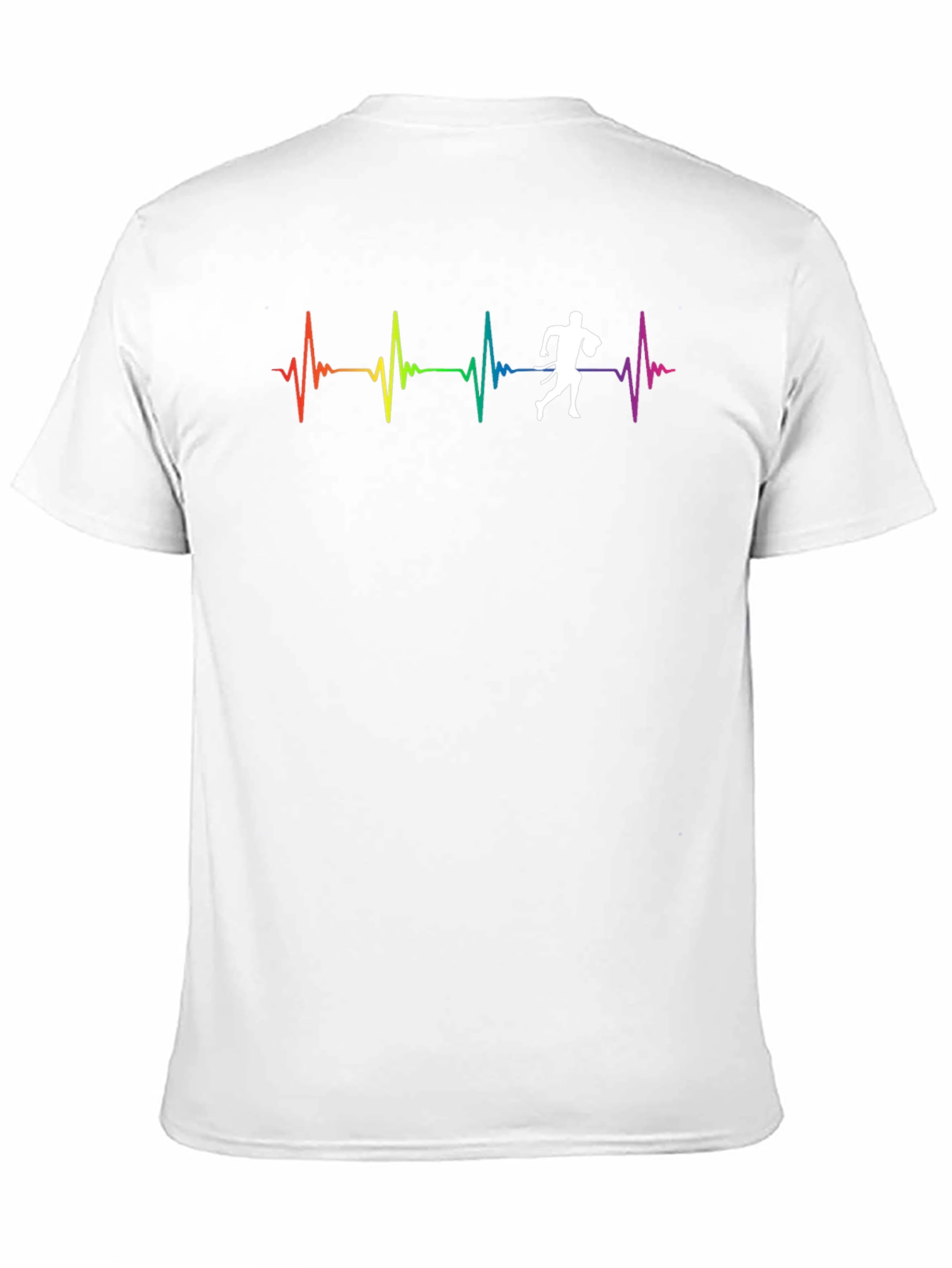 Rainbow Heartbeat Rugby Player T-Shirt