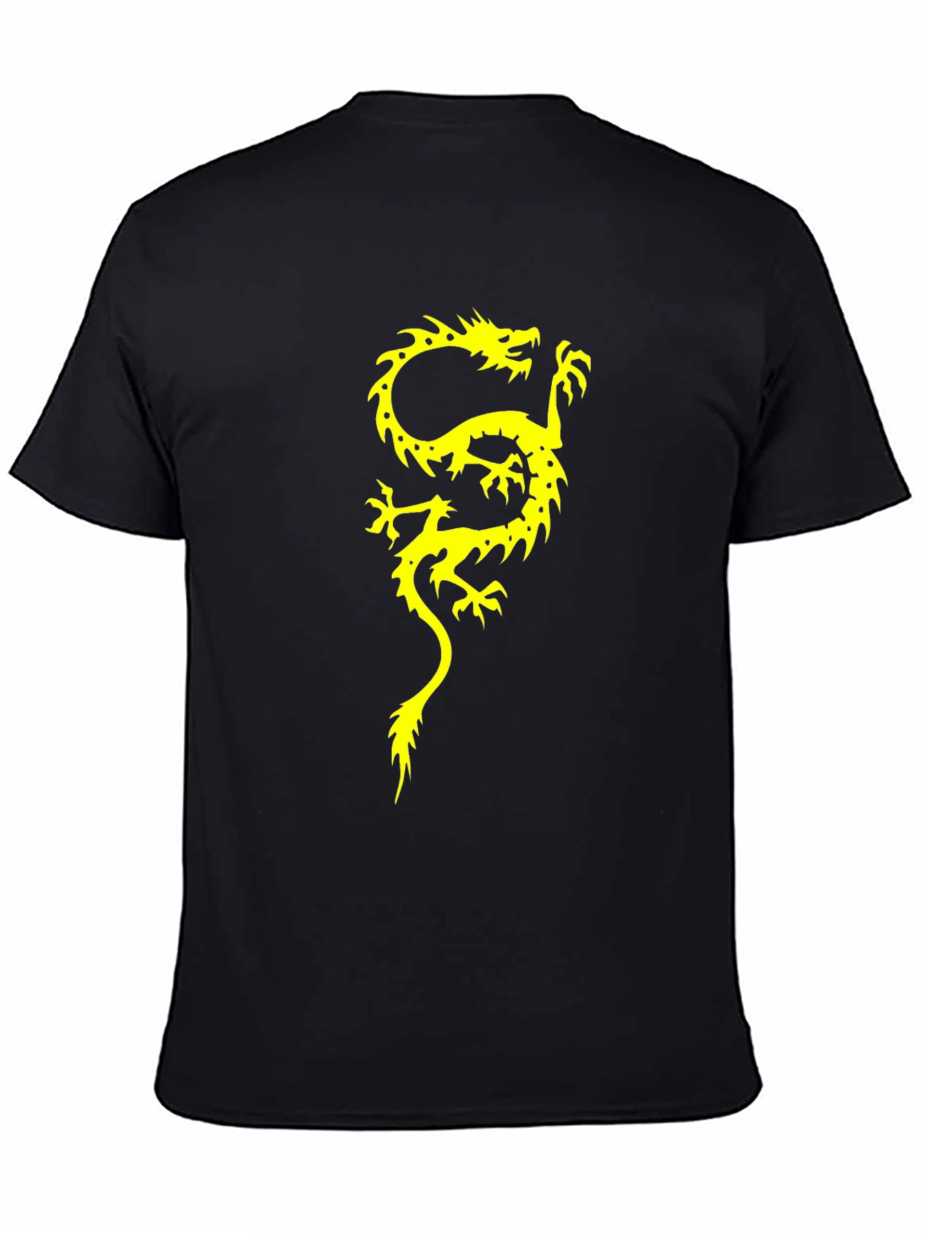 Dragon Graphic Print Mens Black T-Shirt