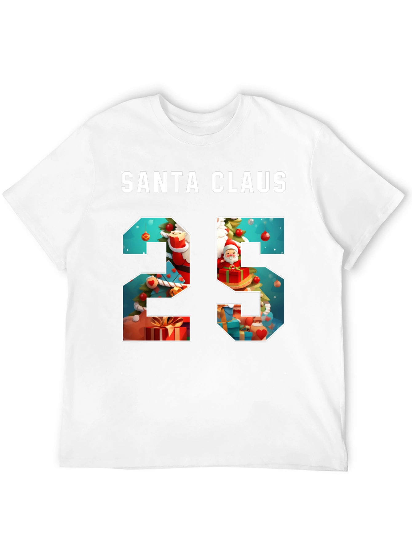 Santa Claus Christmas 25 T-Shirt Holiday Tee
