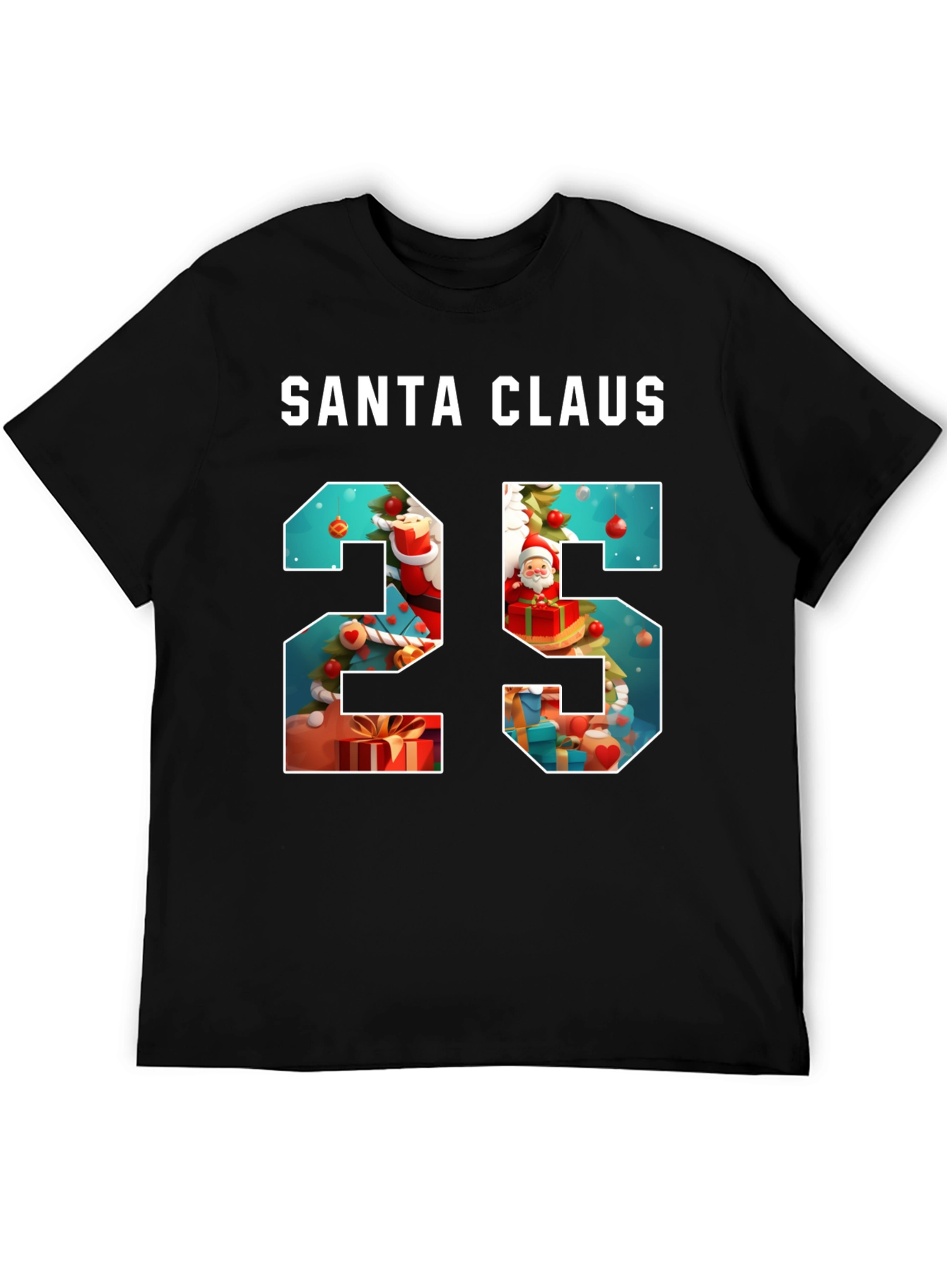 Santa Claus Christmas 25 T-Shirt Holiday Tee