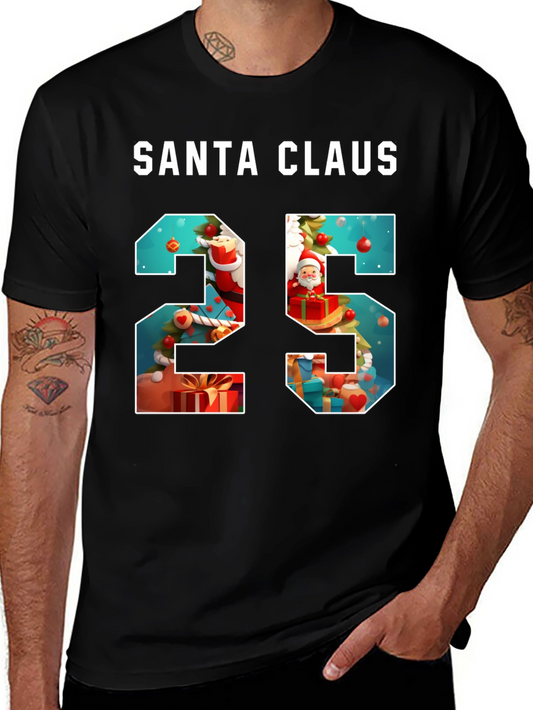 Santa Claus Christmas 25 T-Shirt Holiday Tee