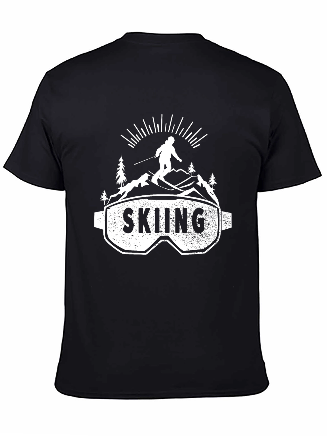 Skiing Graphic T-Shirt - Mountain Adventure Tee