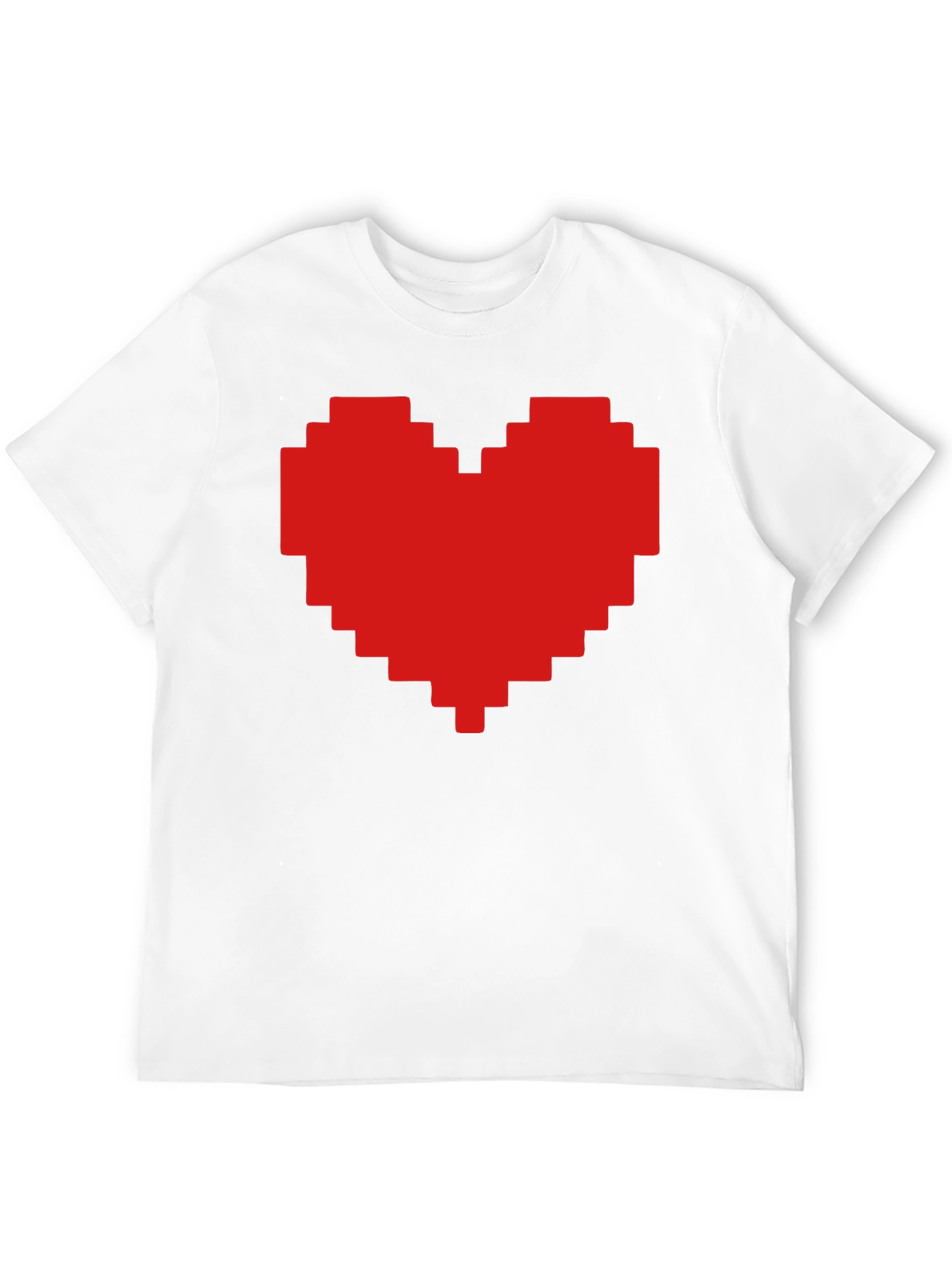 Pixel Heart Graphic T-Shirt - Stylish Casual Tee