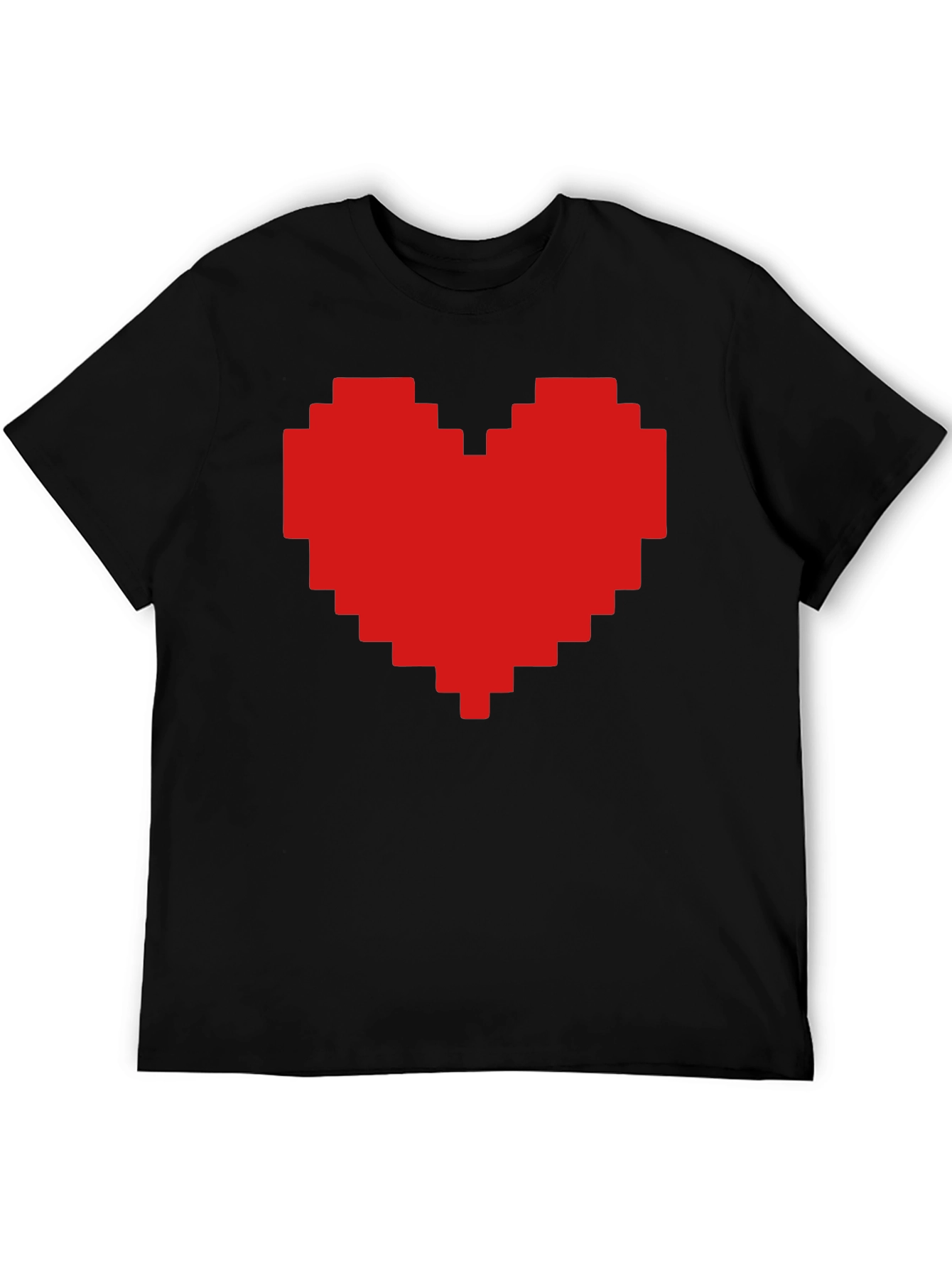 Pixel Heart Graphic T-Shirt - Stylish Casual Tee