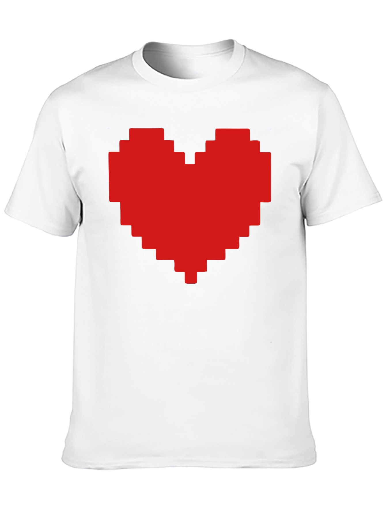 Pixel Heart Graphic T-Shirt - Stylish Casual Tee