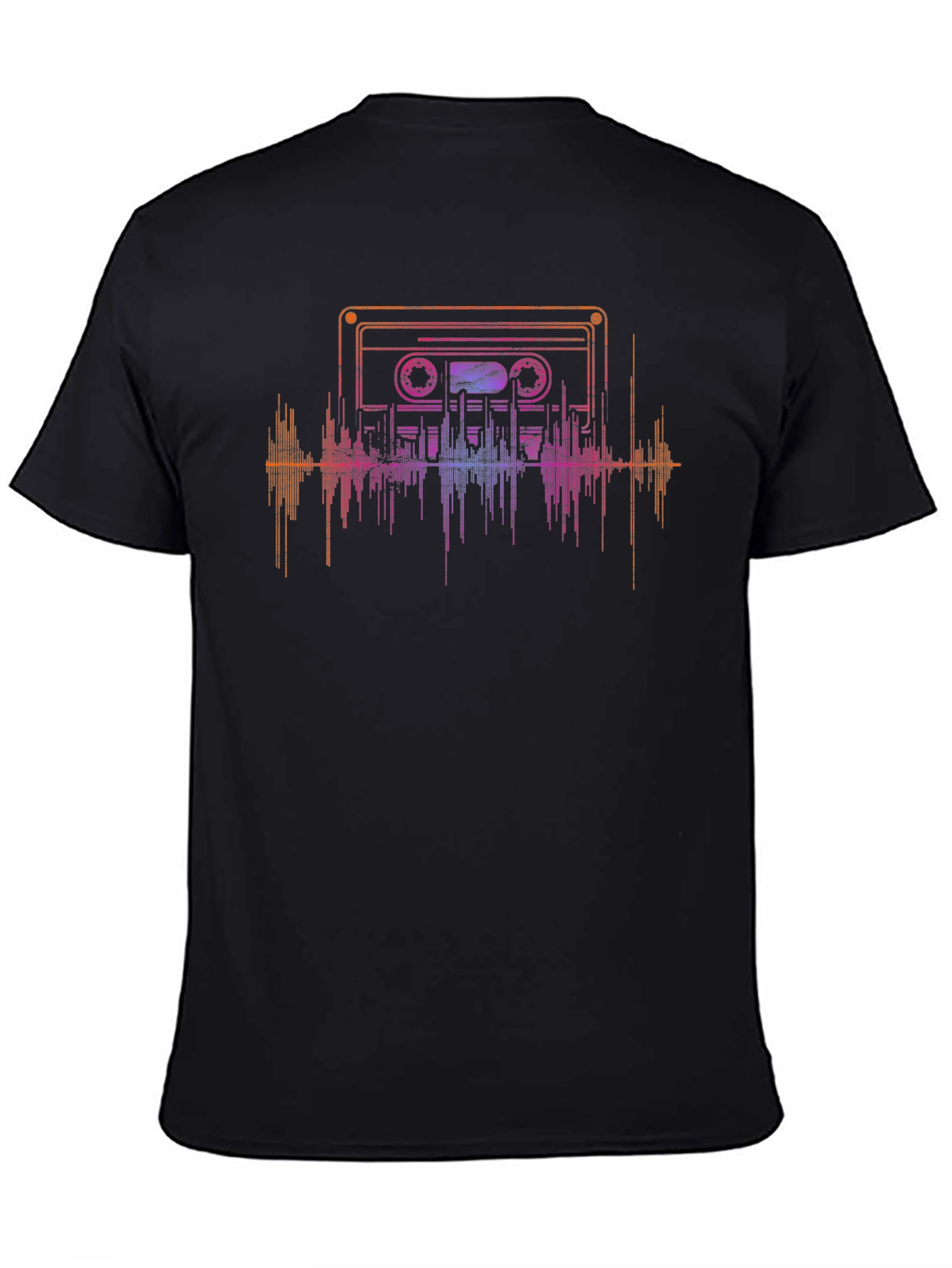 Retro Cassette Tape Sound Wave Graphic Tee