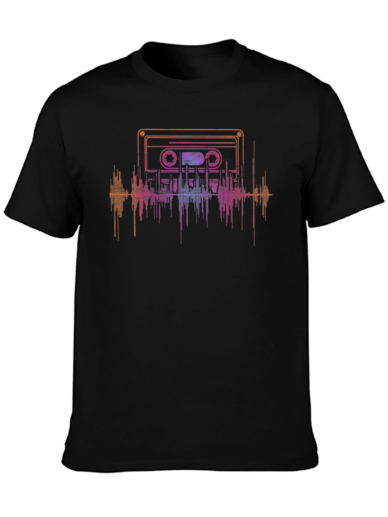 Retro Cassette Tape Sound Wave Graphic Tee
