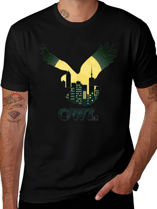 Owl Cityscape Graphic Tee