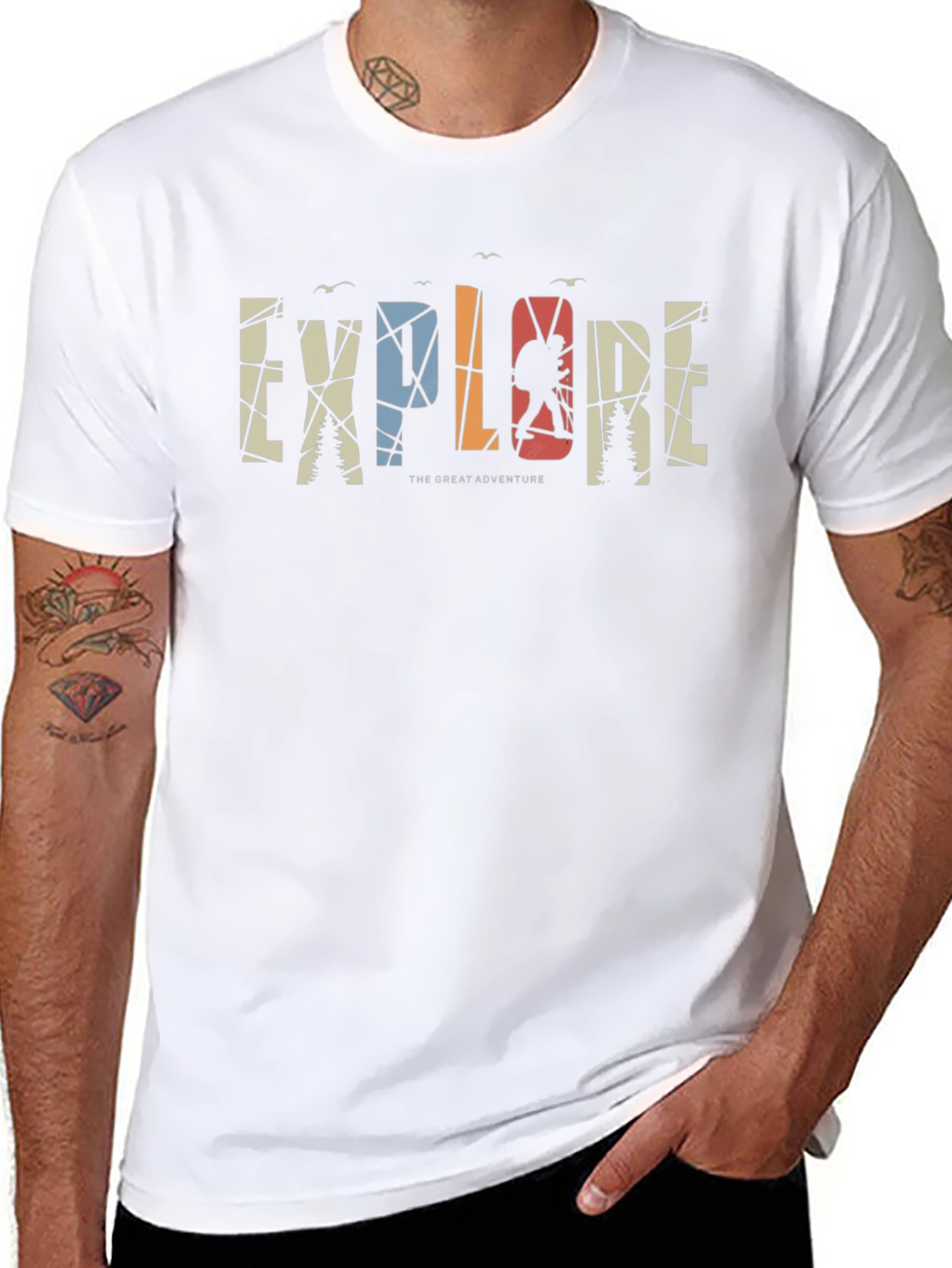 Explore Adventure Graphic T-Shirt - Mens Black Tee