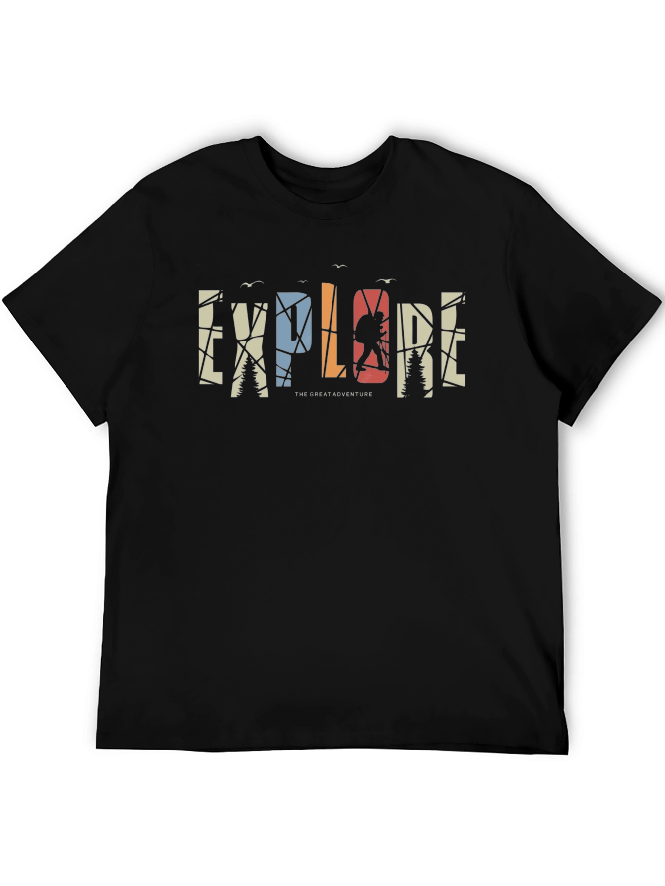 Explore Adventure Graphic T-Shirt - Mens Black Tee
