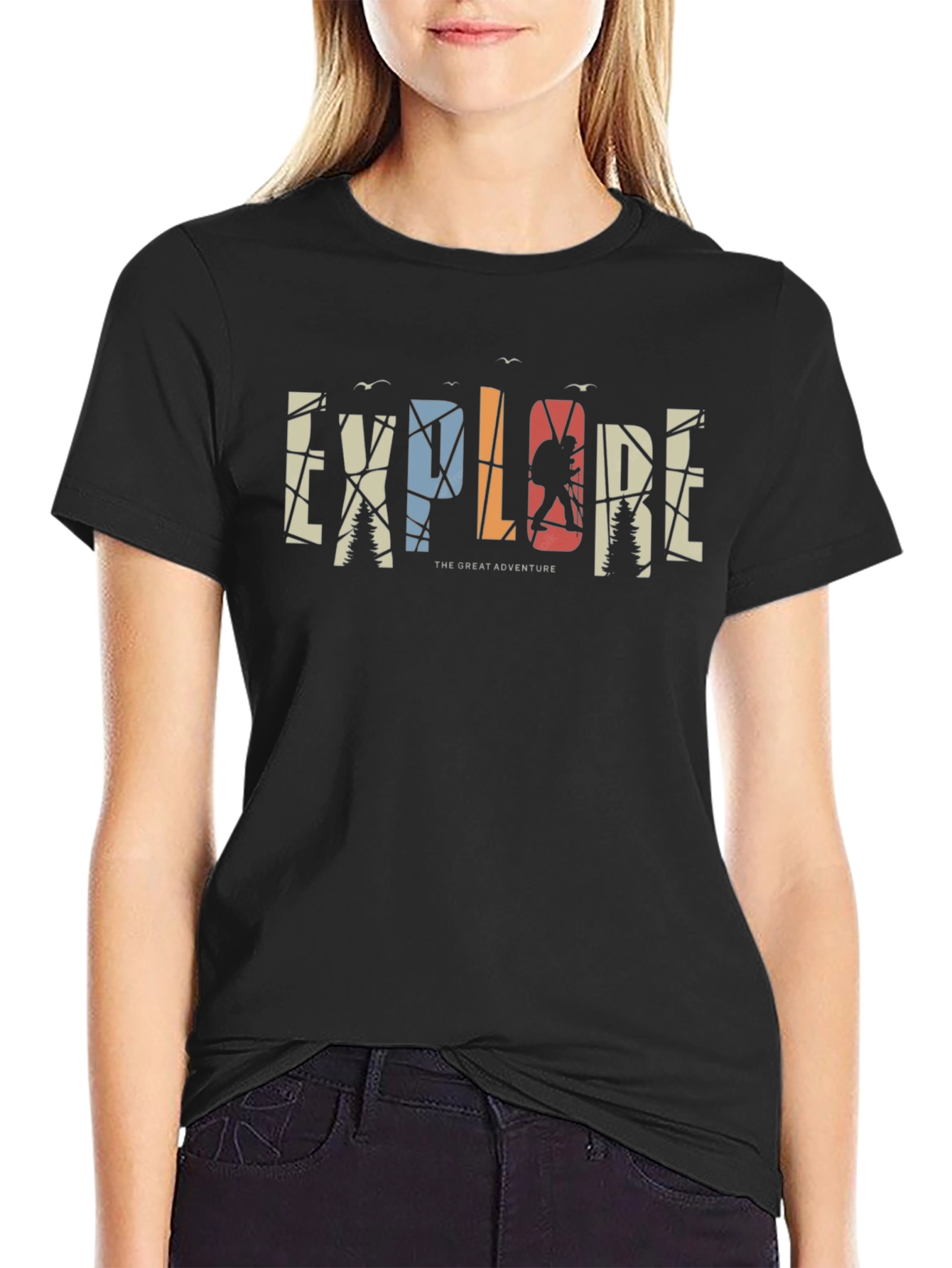 Explore Adventure Graphic T-Shirt - Mens Black Tee