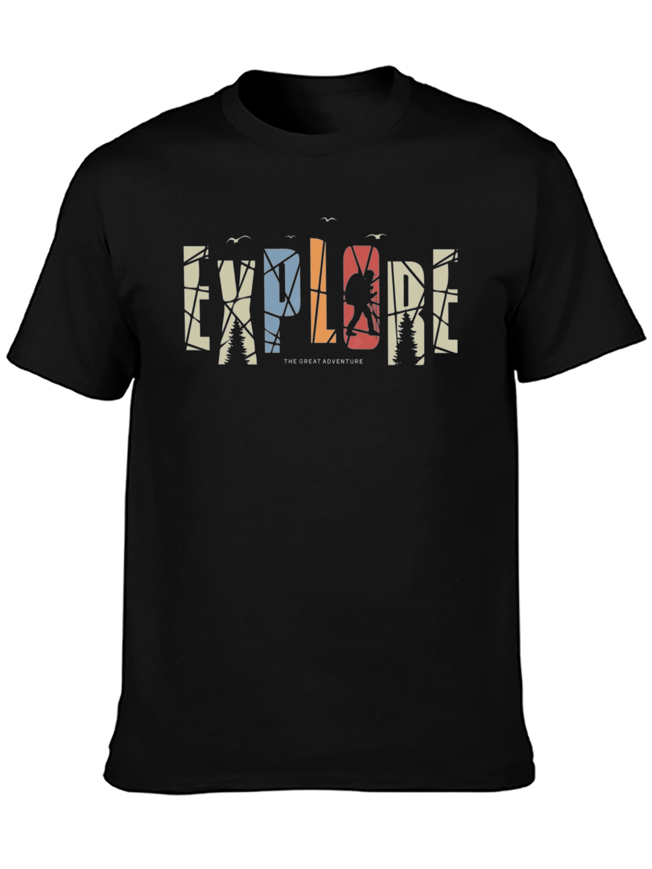 Explore Adventure Graphic T-Shirt - Mens Black Tee