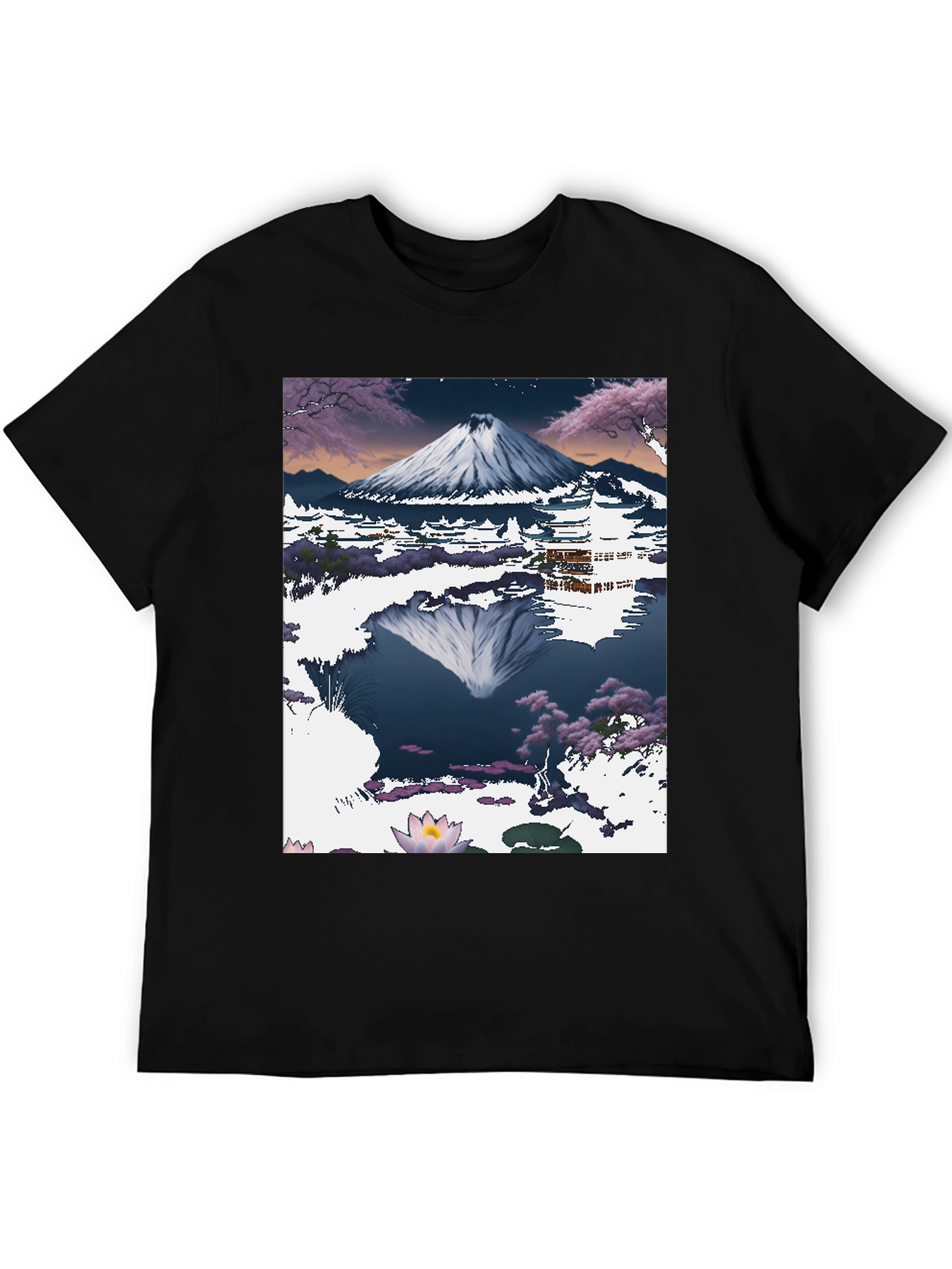 Mount Fuji T-Shirt: Artistic Japanese Landscape Tee