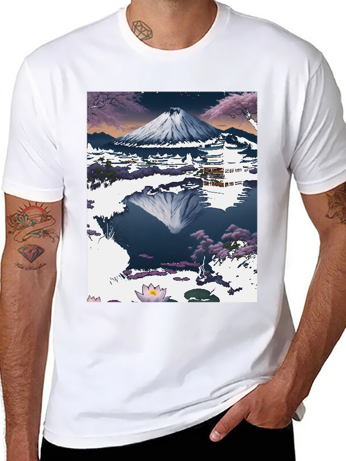 Mount Fuji T-Shirt: Artistic Japanese Landscape Tee