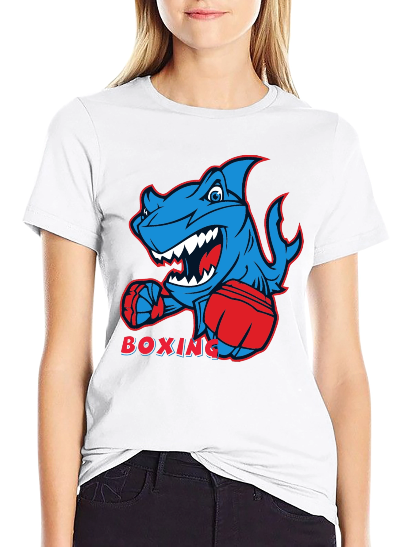Boxing Shark Graphic Tee - Cool & Comfortable