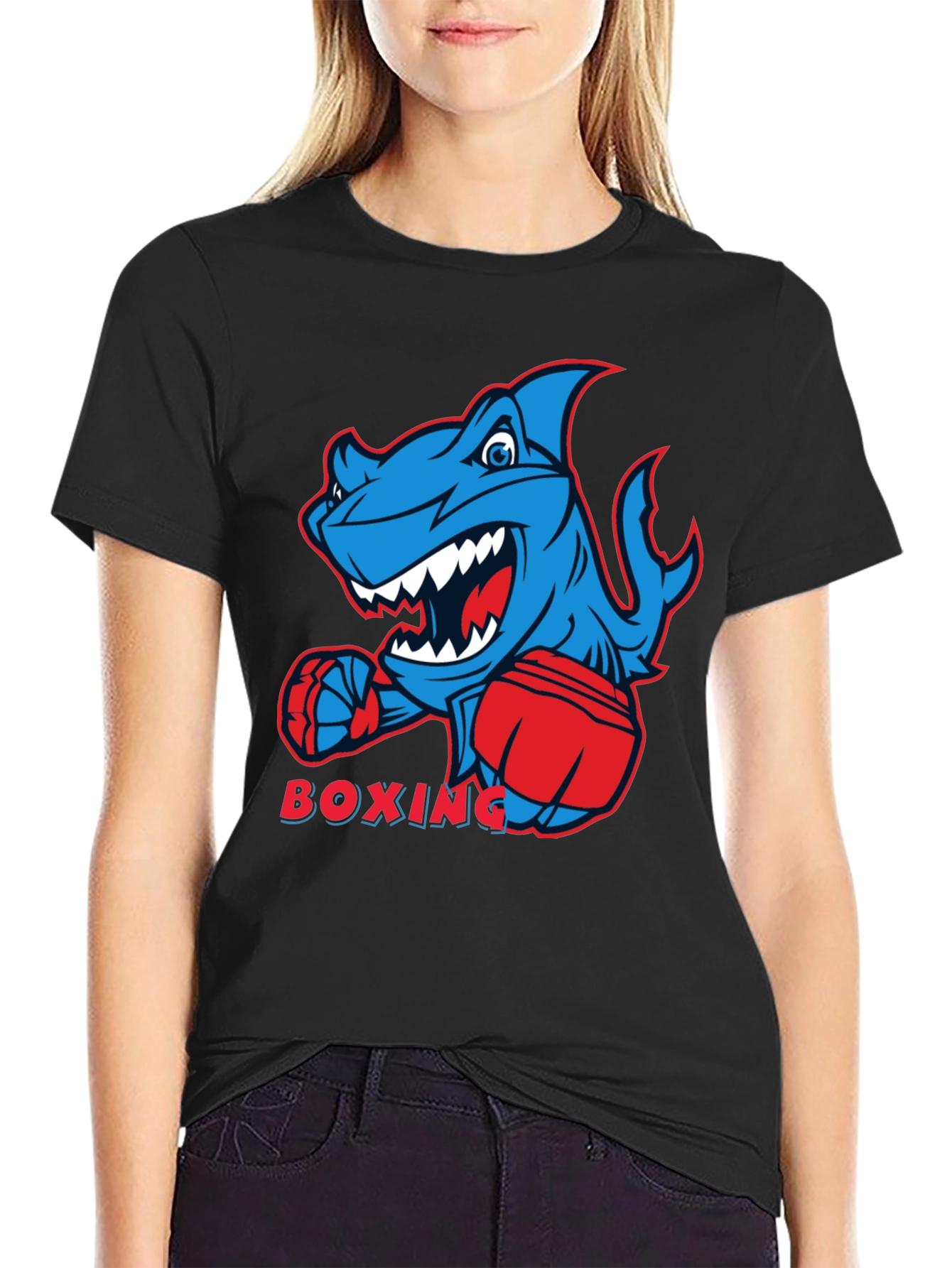 Boxing Shark Graphic Tee - Cool & Comfortable