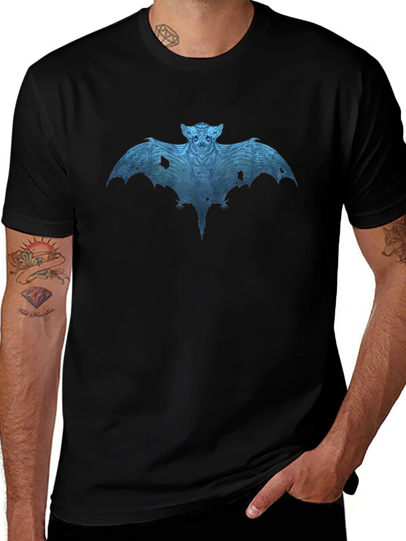 Bat Graphic Black T-Shirt