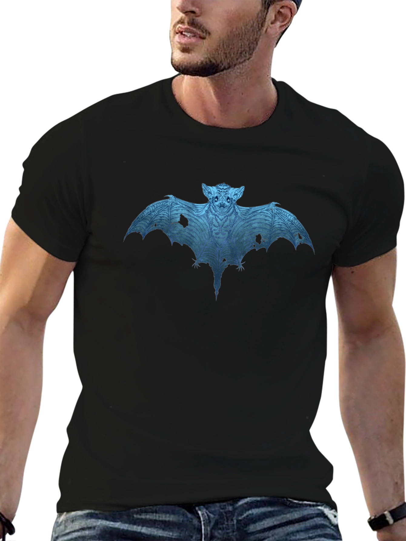 Bat Graphic Black T-Shirt