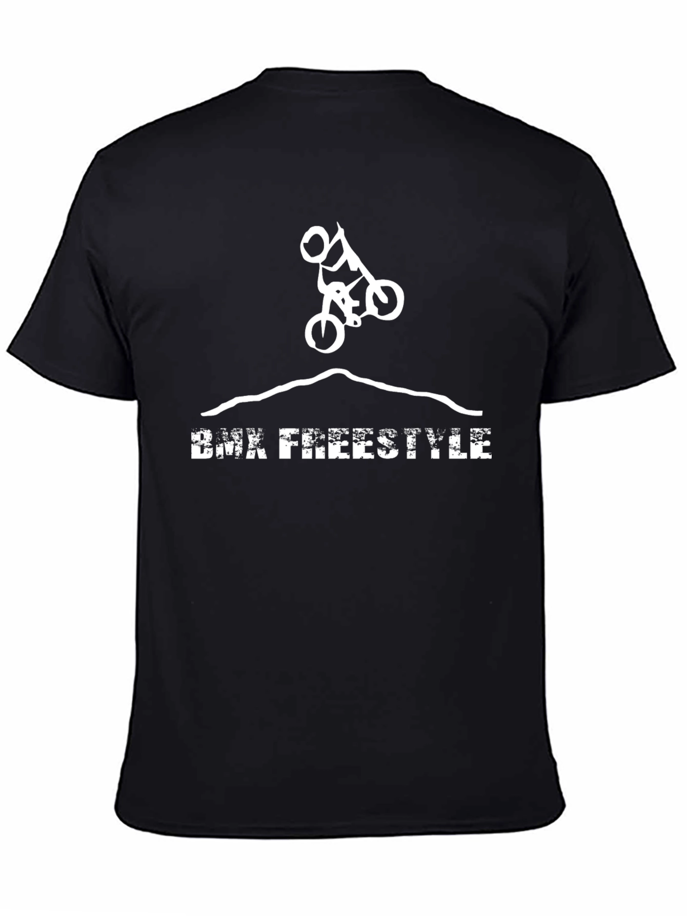 BMX Freestyle Graphic T-Shirt - Black Cotton Blend