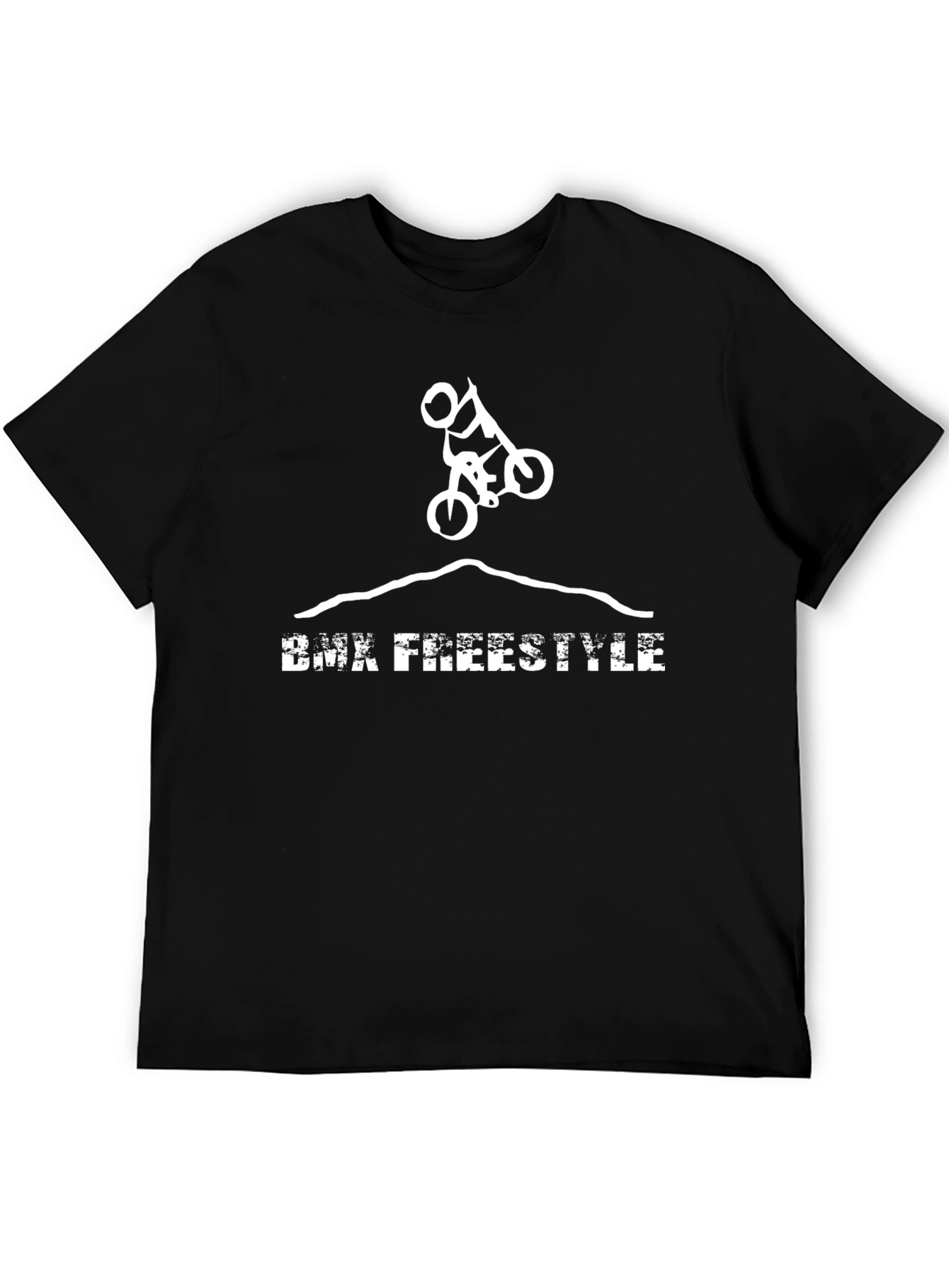 BMX Freestyle Graphic T-Shirt - Black Cotton Blend