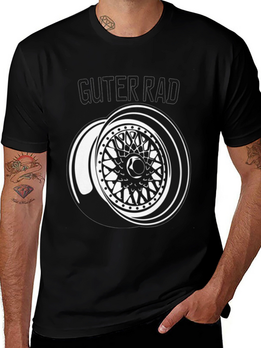Guter Rad Black T-Shirt - Car Wheel Design