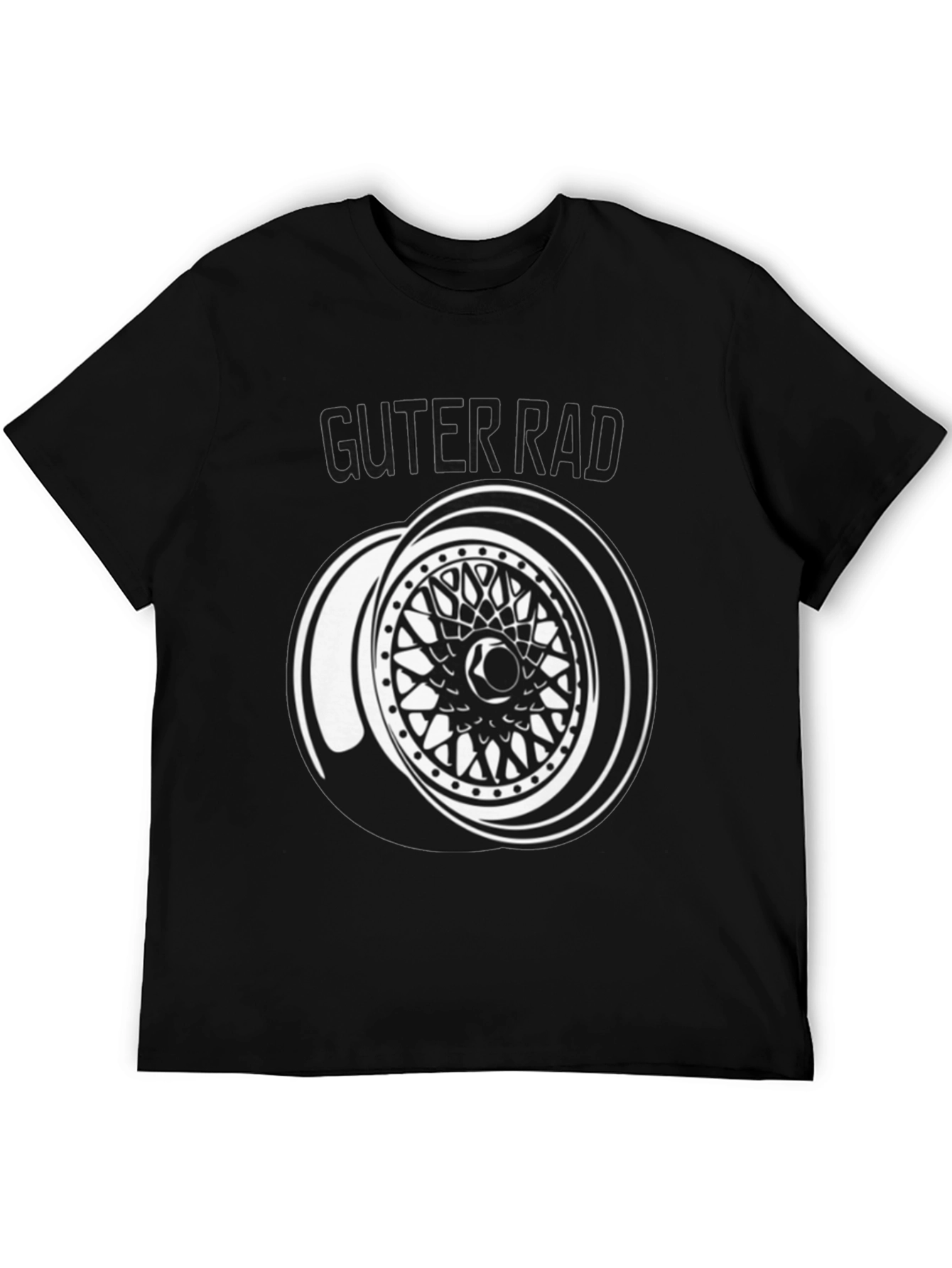 Guter Rad Black T-Shirt - Car Wheel Design