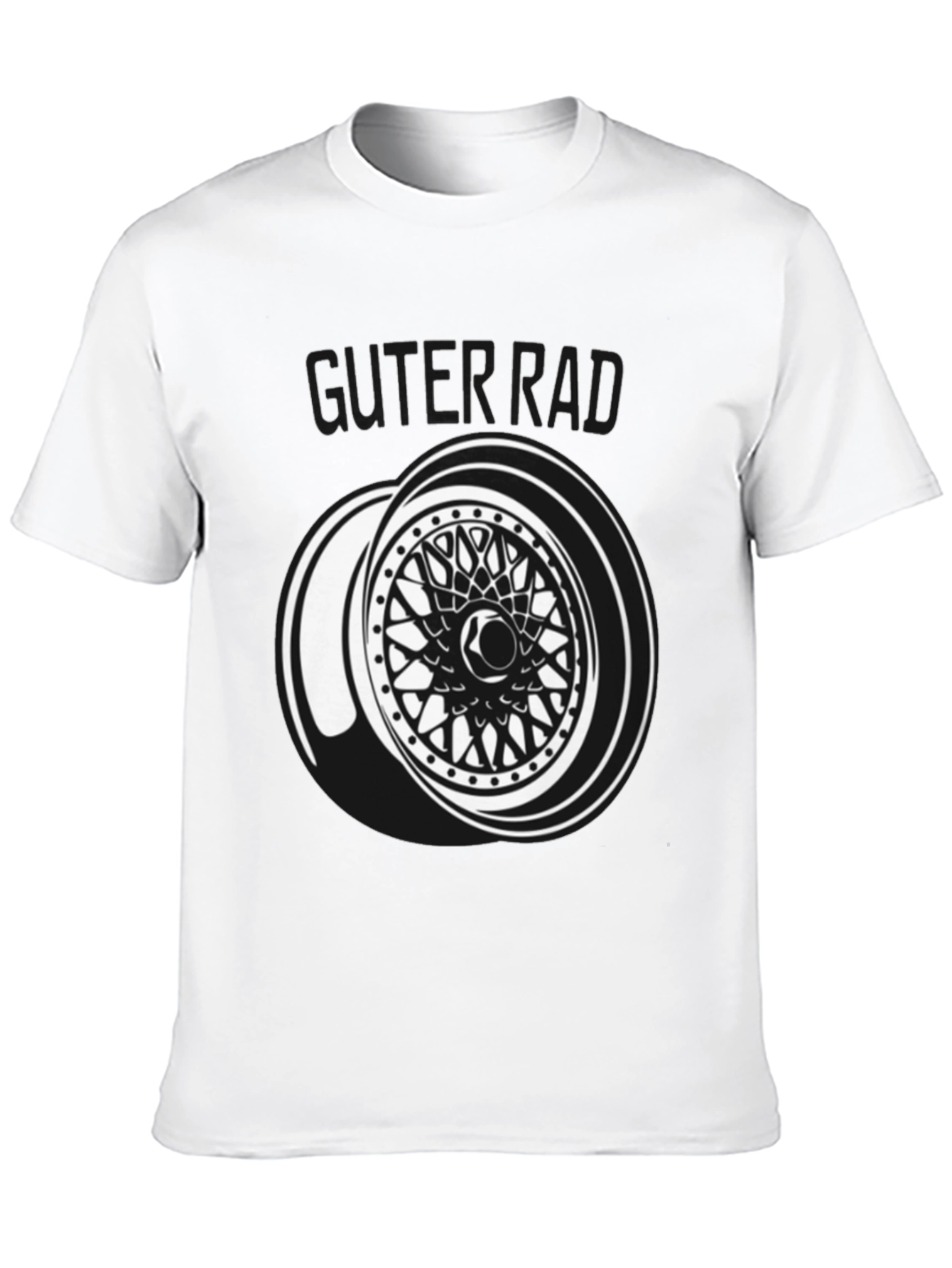 Guter Rad Black T-Shirt - Car Wheel Design