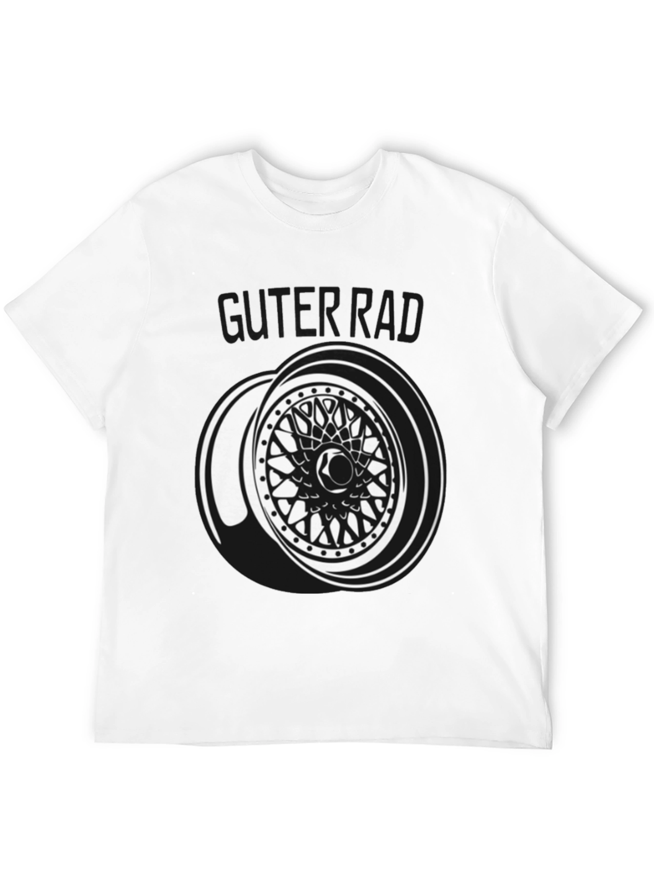 Guter Rad Black T-Shirt - Car Wheel Design