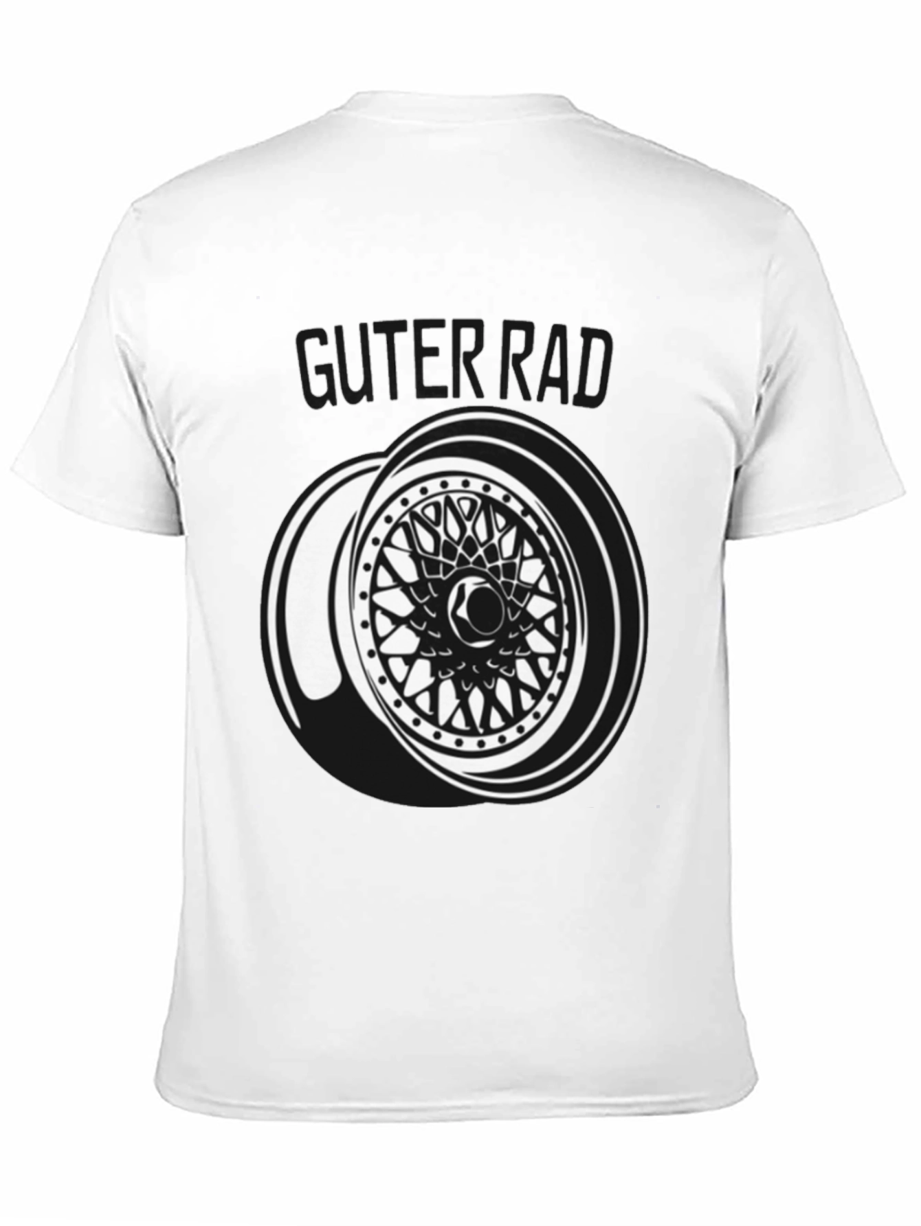 Guter Rad Black T-Shirt - Car Wheel Design