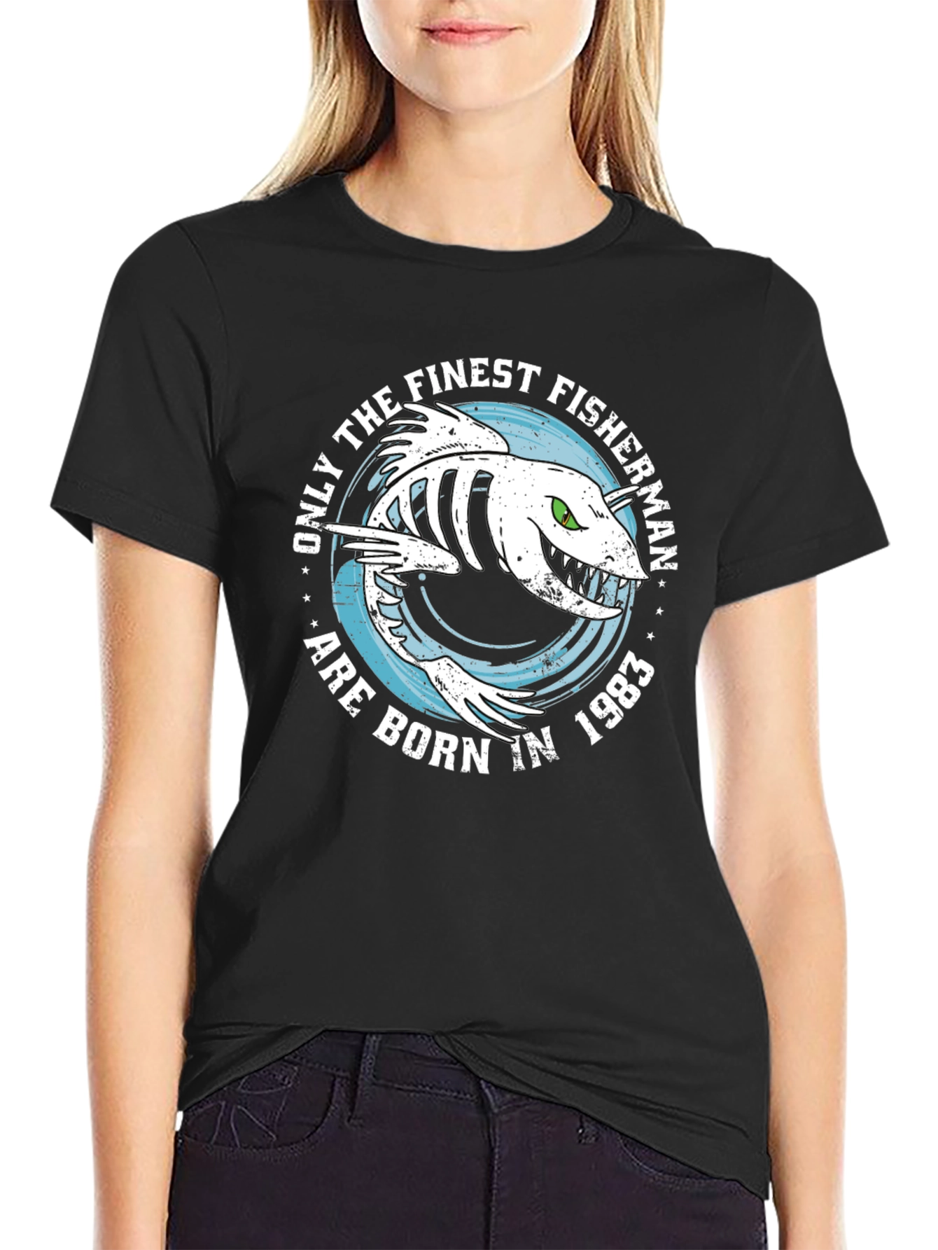 Finest Fisherman Born in 1983 Graphic Tee