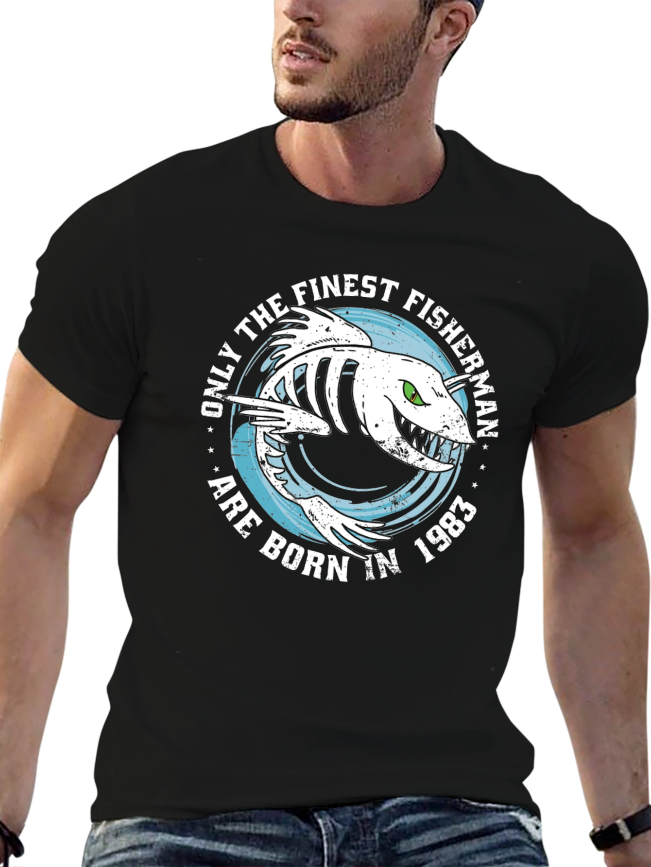 Finest Fisherman Born in 1983 Graphic Tee