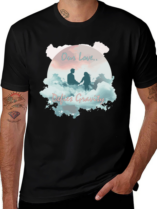Our Love Defies Gravity Black T-Shirt