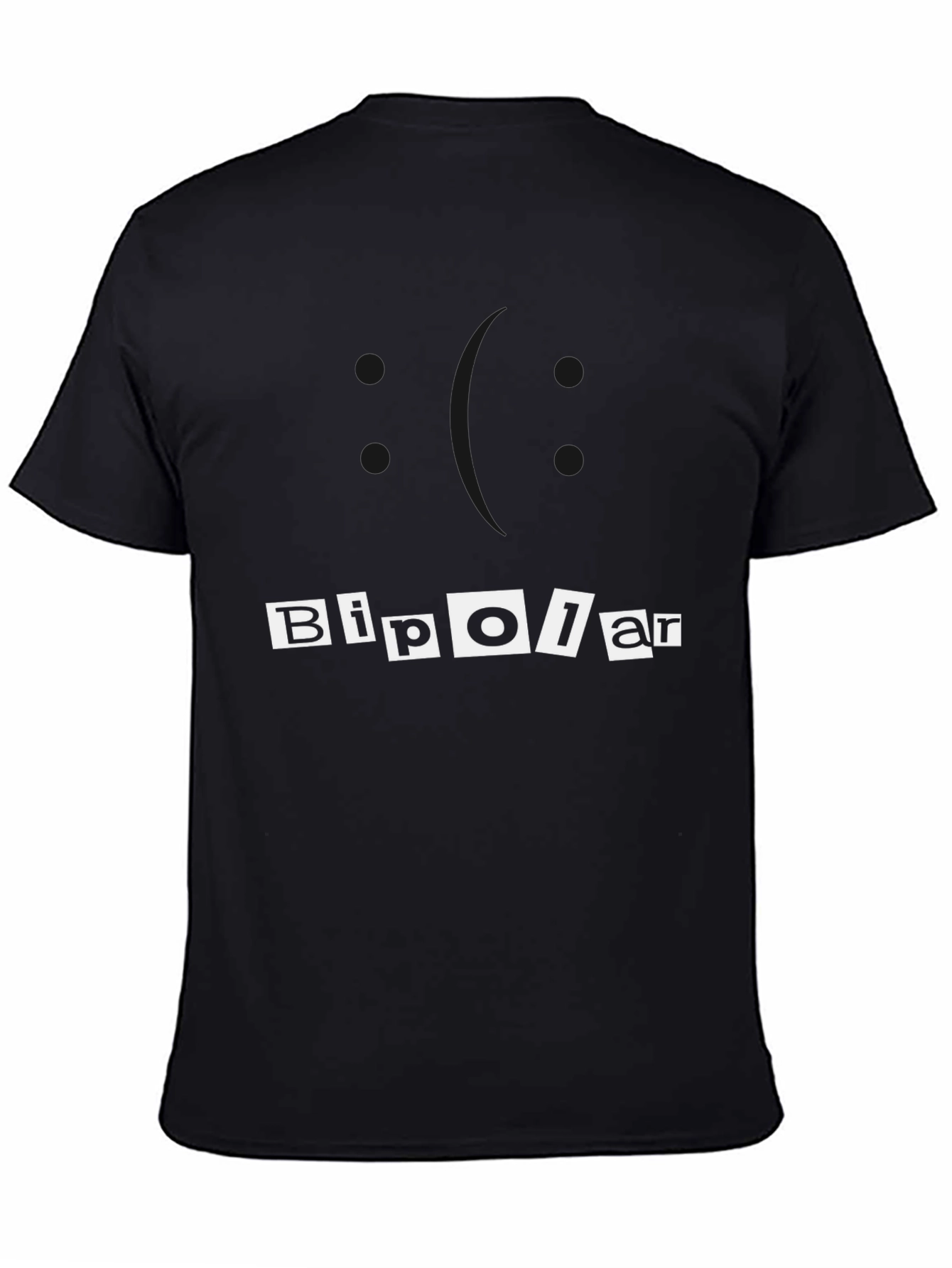 Bipolar Graphic Tee - Black Cotton Casual T-Shirt