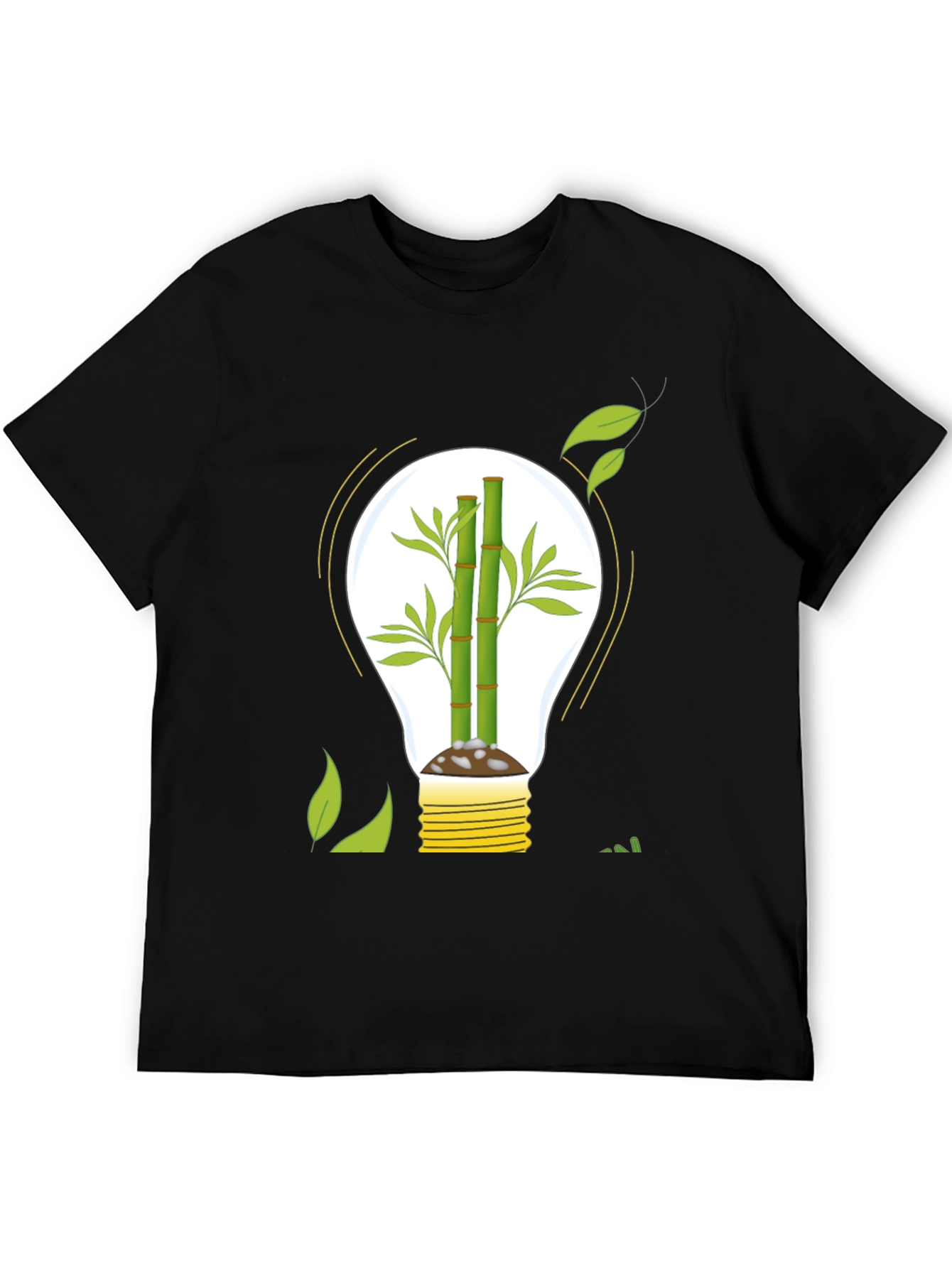 Eco-Friendly Bamboo Light Bulb Graphic Tee