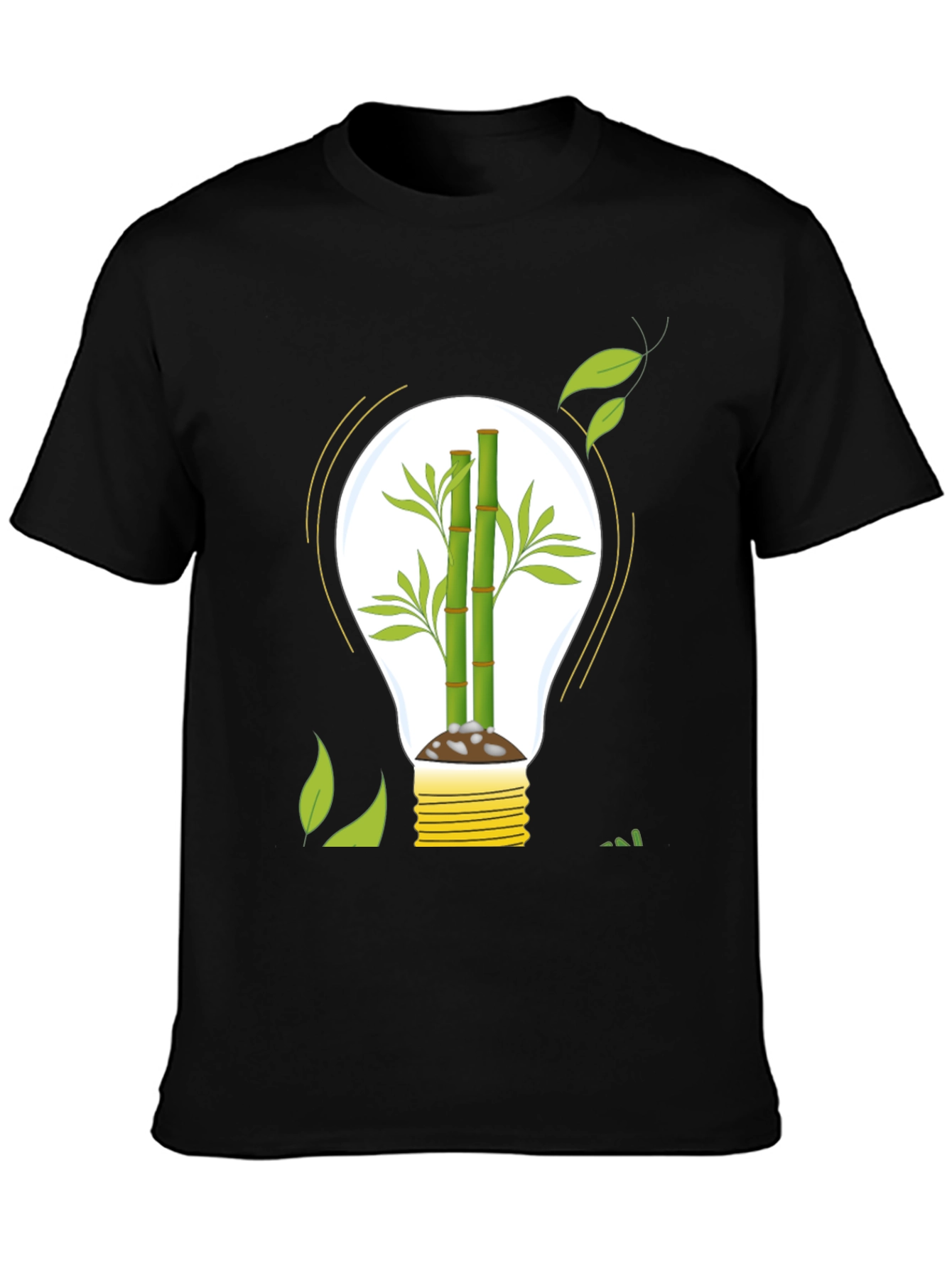 Eco-Friendly Bamboo Light Bulb Graphic Tee