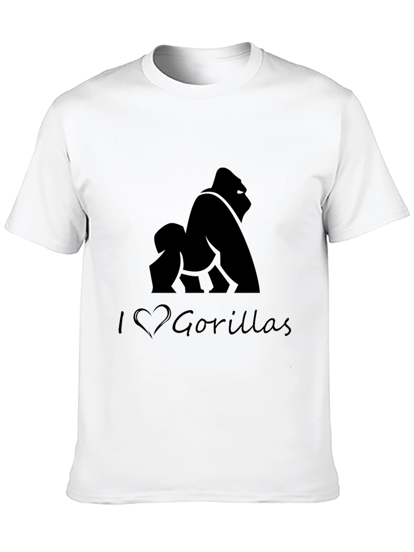I Heart Gorillas Black T-Shirt