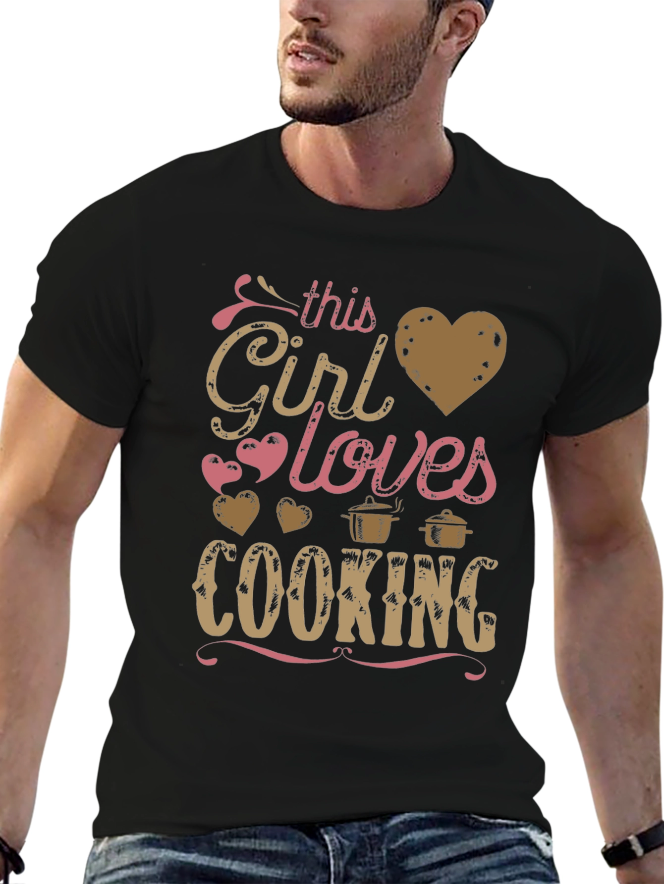 This Girl Loves Cooking T-Shirt Cook Gift