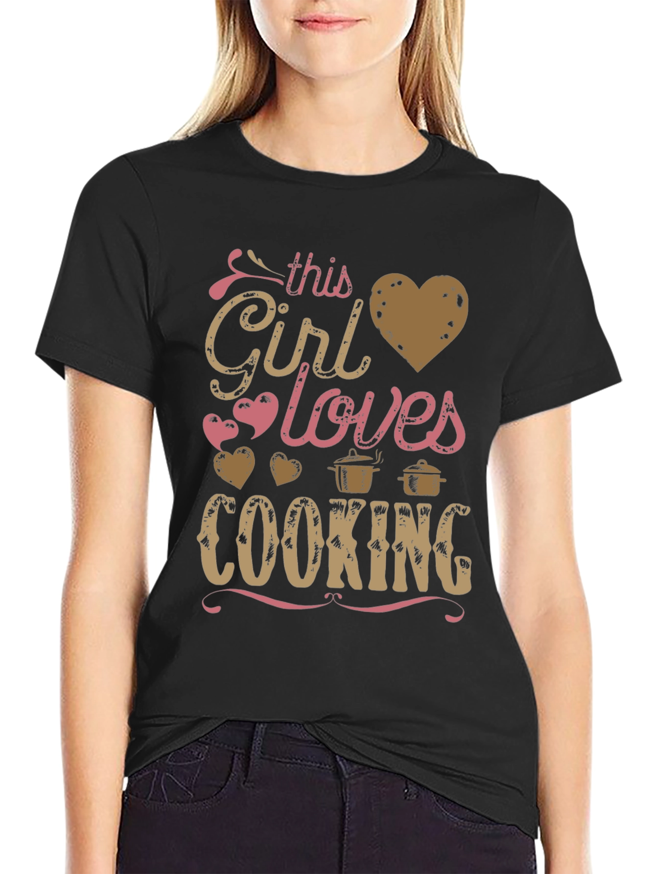 This Girl Loves Cooking T-Shirt Cook Gift