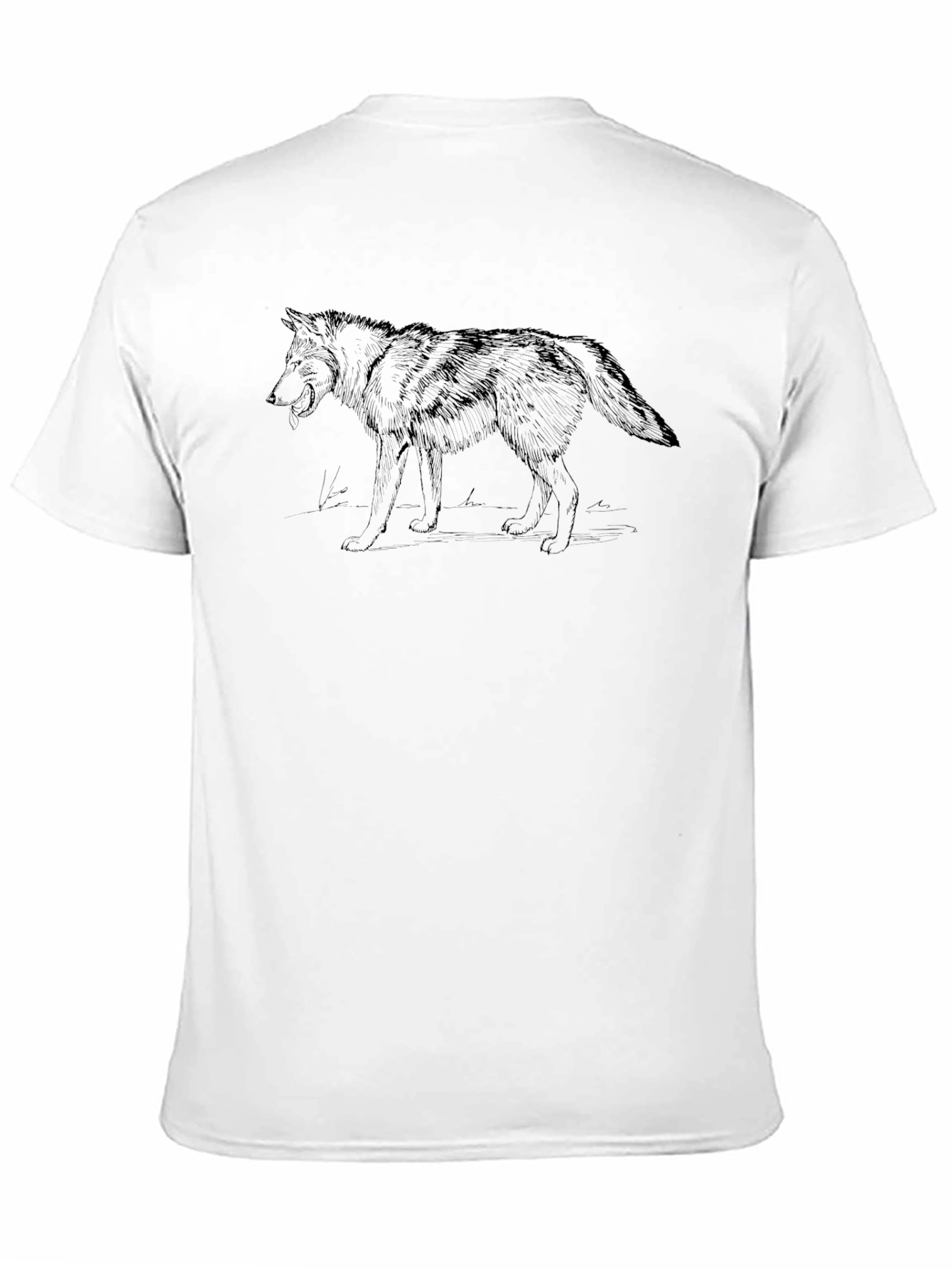 Black Wolf Graphic Tee - Mens Casual Top